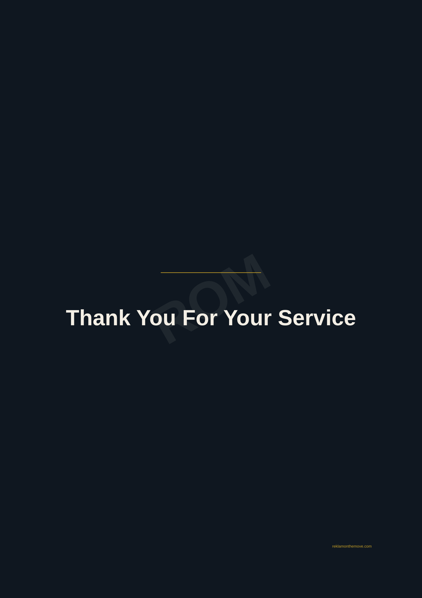 Thank You For Your Service · Gece — ROM dijital ürün önizlemesi (filigranlı)