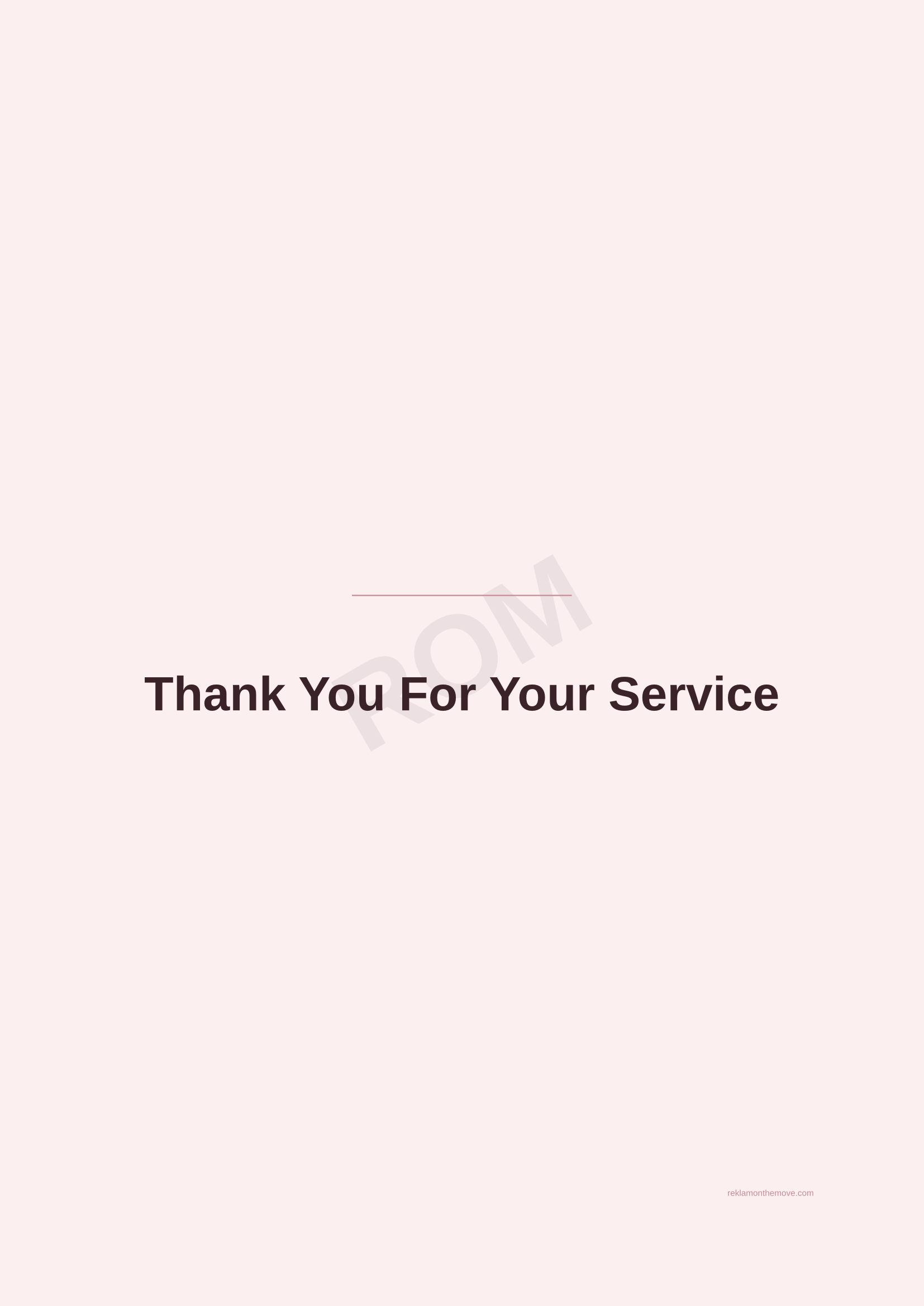 Thank You For Your Service · Gül — ROM dijital ürün önizlemesi (filigranlı)