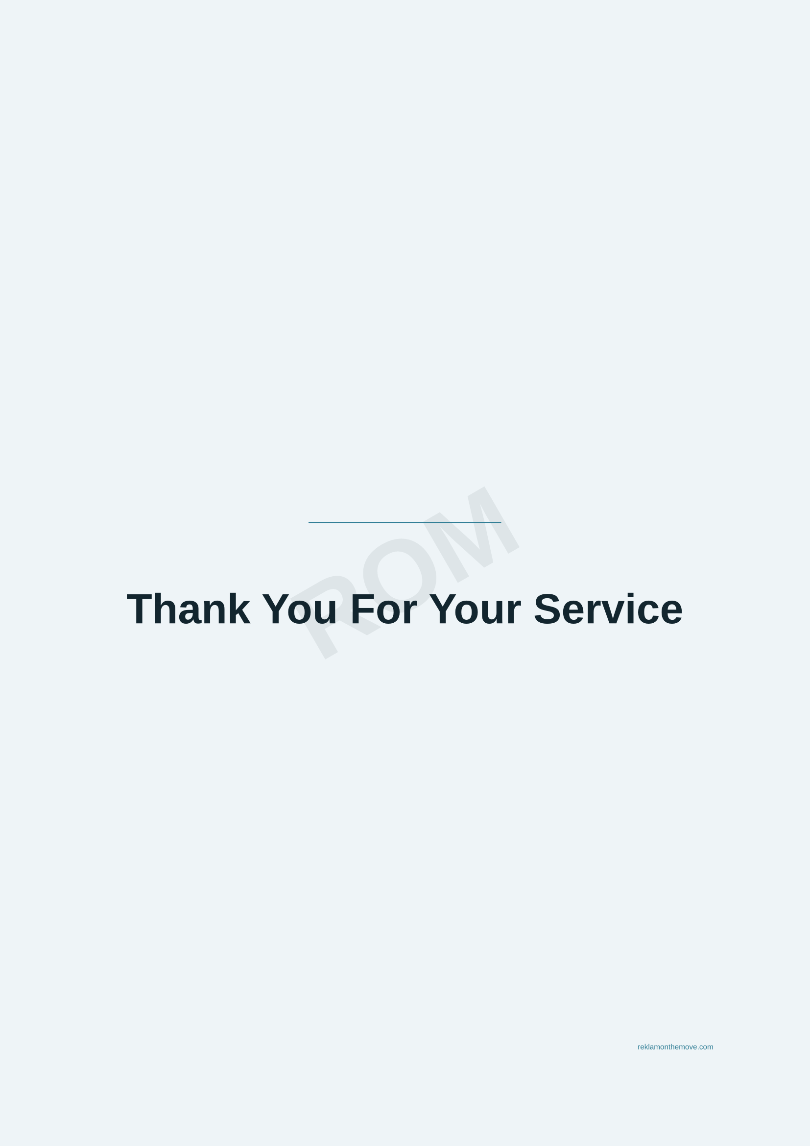 Thank You For Your Service · Okyanus — ROM dijital ürün önizlemesi (filigranlı)