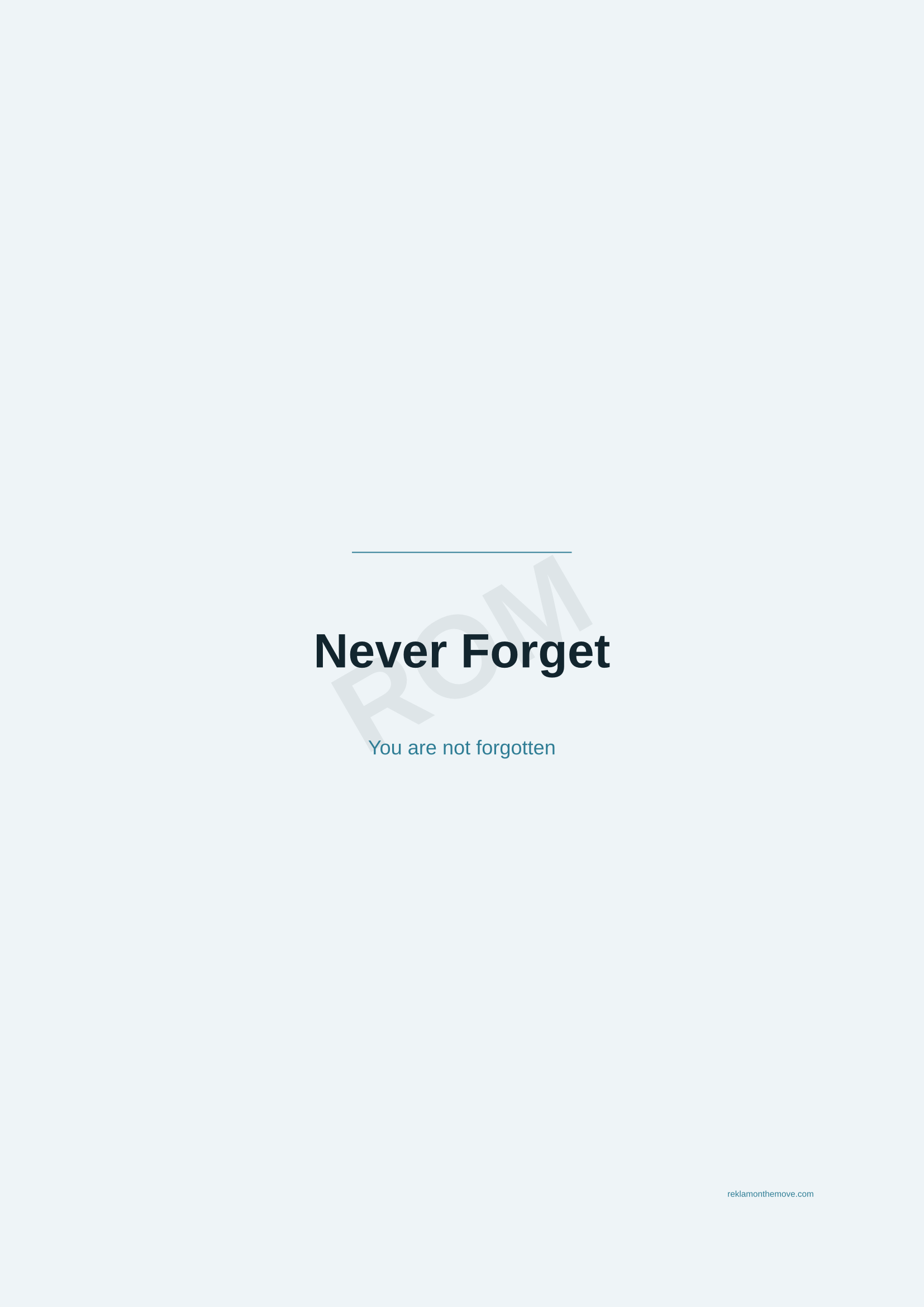 Never Forget · Okyanus — ROM dijital ürün önizlemesi (filigranlı)