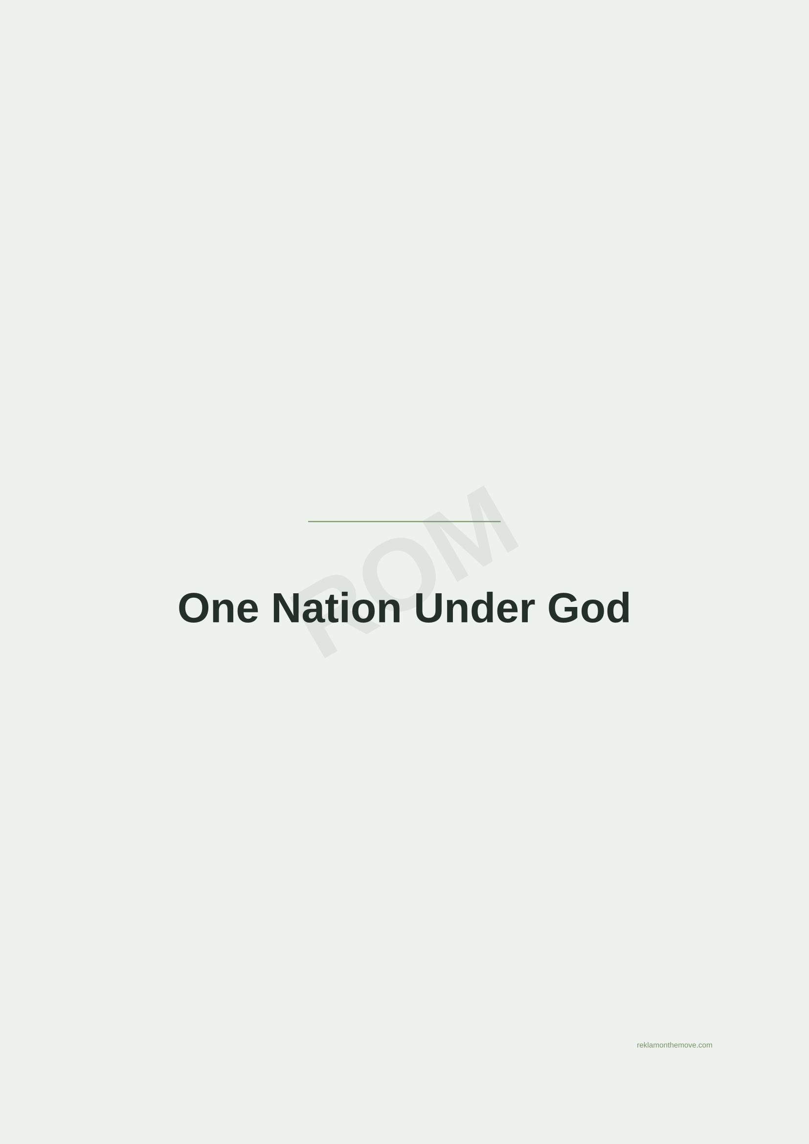 One Nation Under God · Adaçayı — ROM dijital ürün önizlemesi (filigranlı)