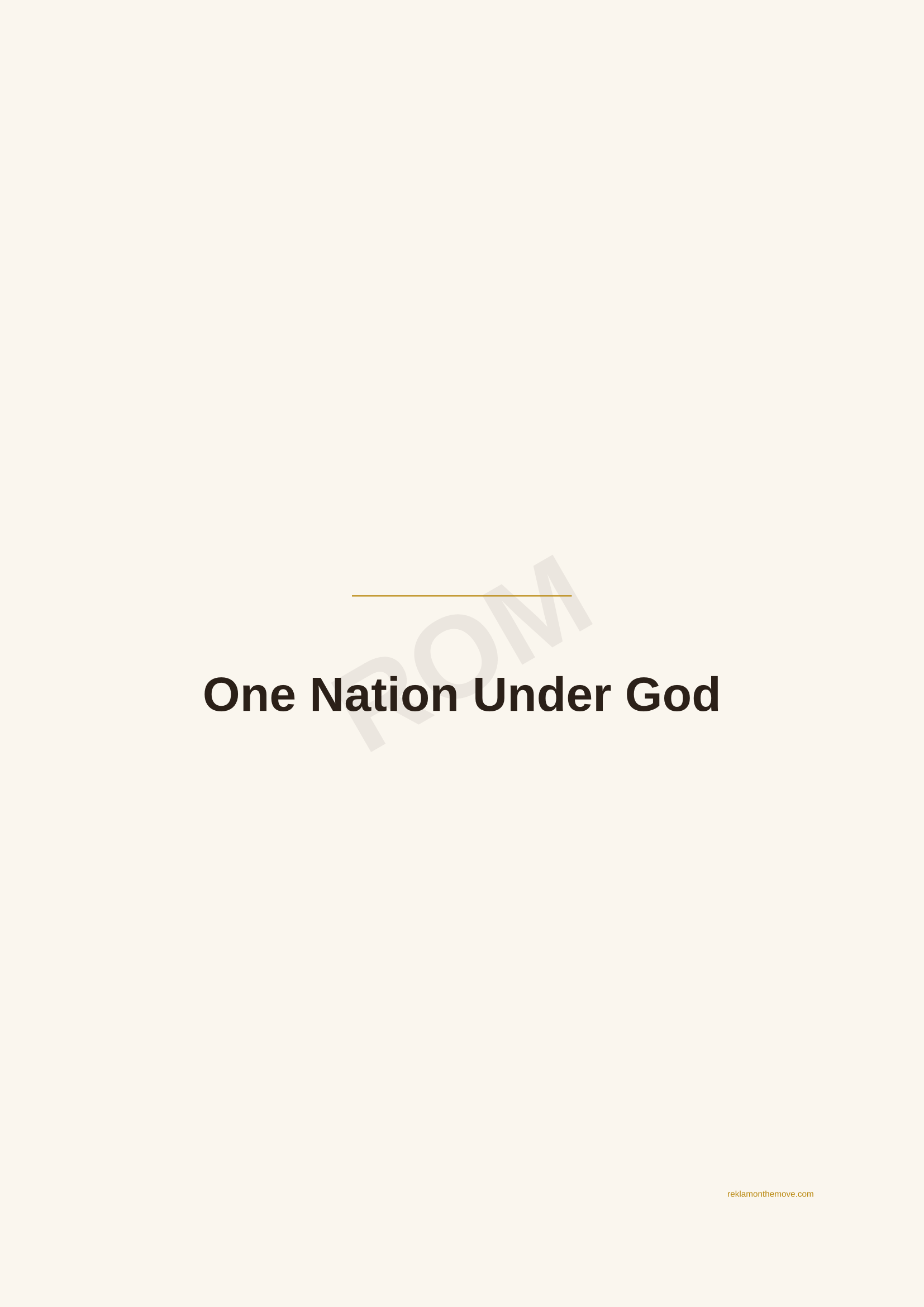 One Nation Under God · Espresso — ROM dijital ürün önizlemesi (filigranlı)