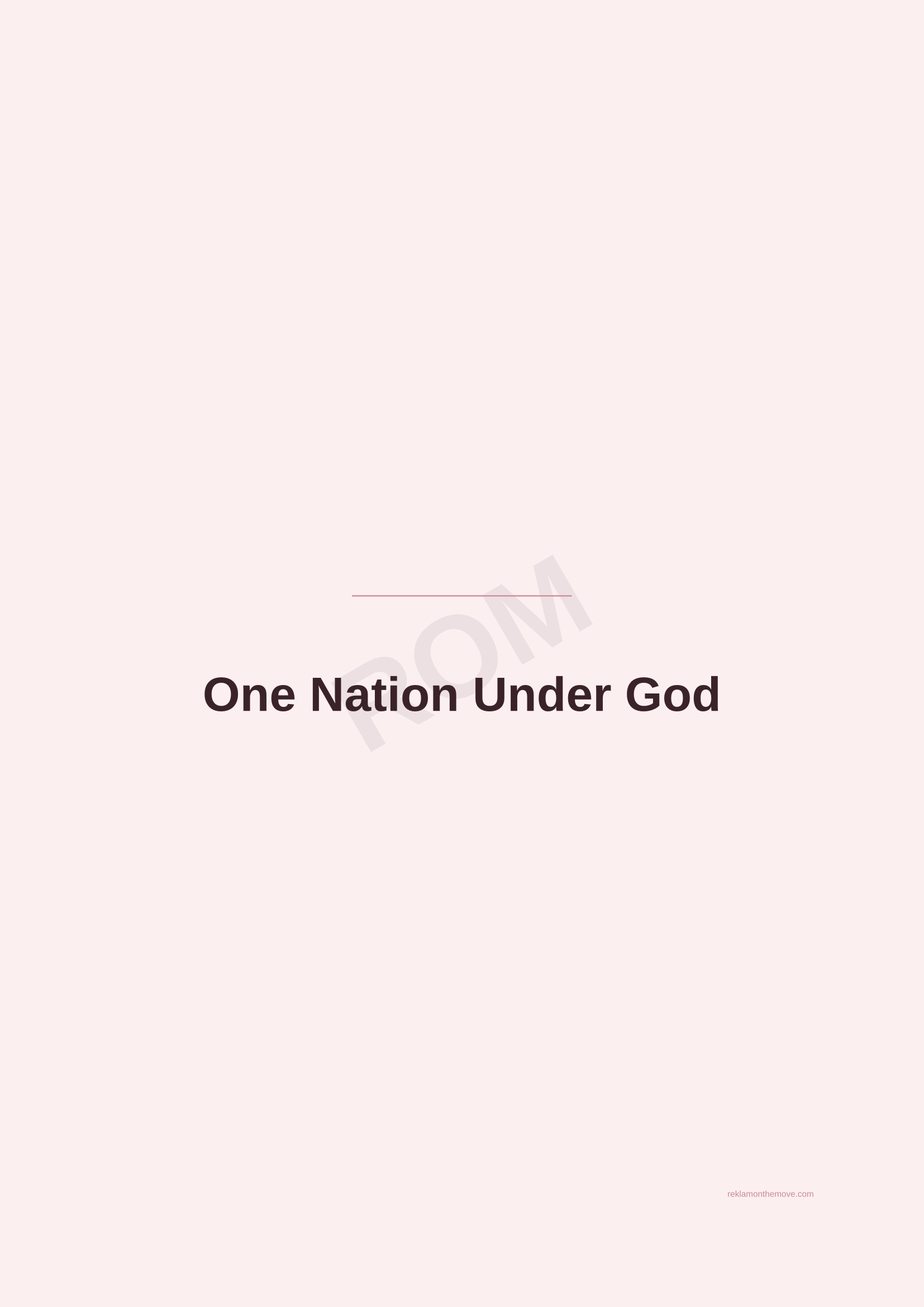 One Nation Under God · Gül — ROM dijital ürün önizlemesi (filigranlı)