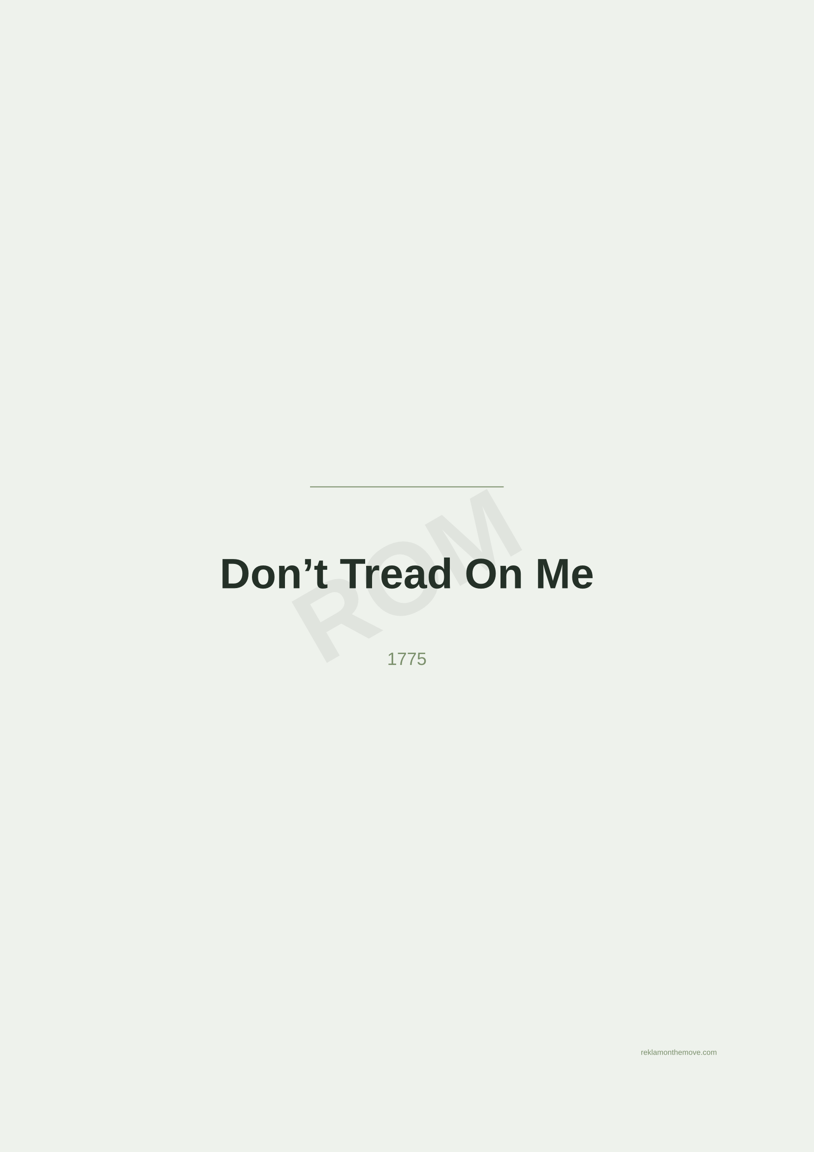 Don't Tread On Me · Adaçayı — ROM dijital ürün önizlemesi (filigranlı)
