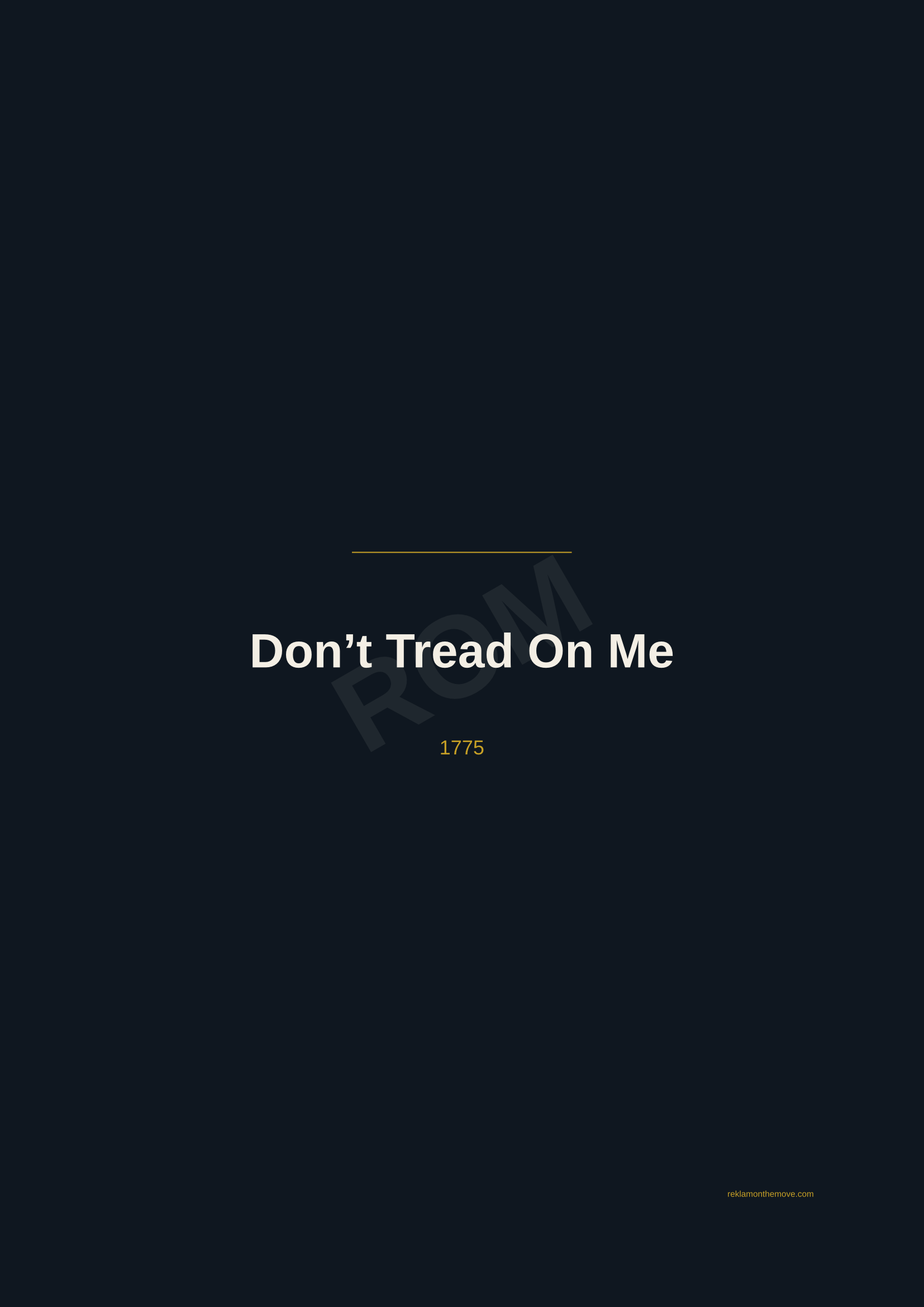 Don't Tread On Me · Gece — ROM dijital ürün önizlemesi (filigranlı)