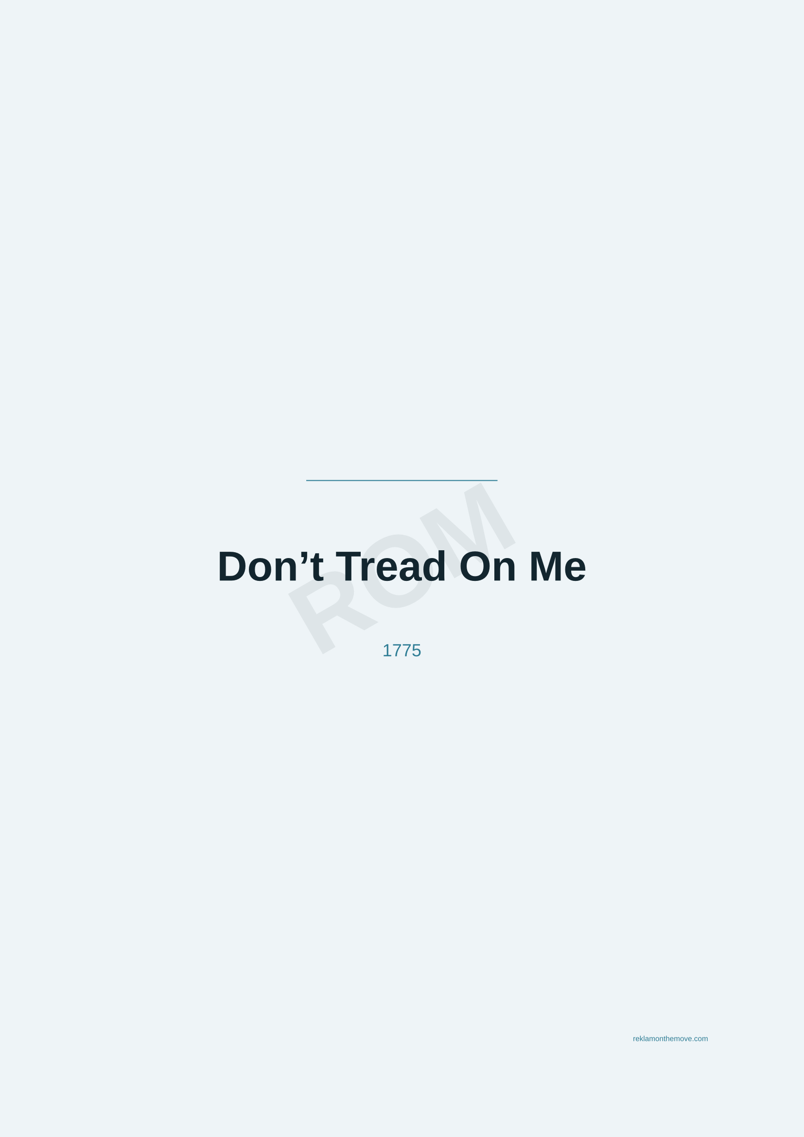 Don't Tread On Me · Okyanus — ROM dijital ürün önizlemesi (filigranlı)