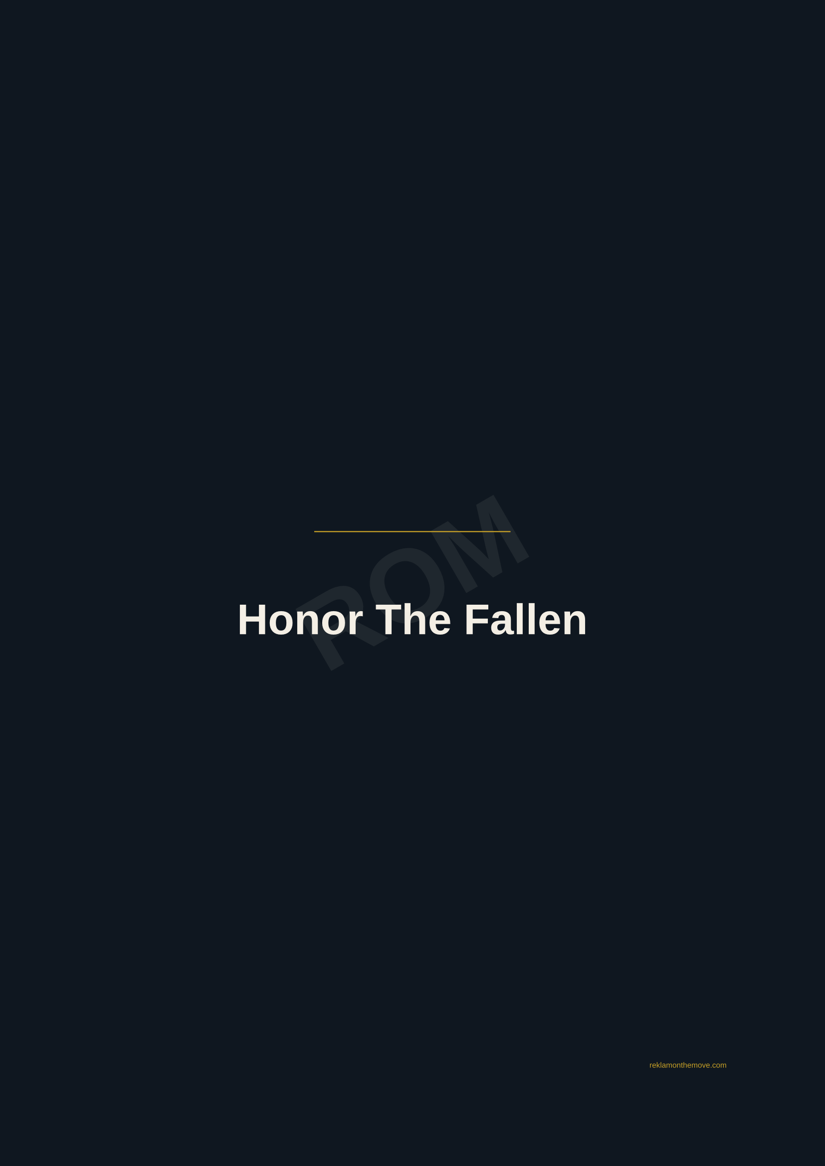Honor The Fallen · Gece — ROM dijital ürün önizlemesi (filigranlı)