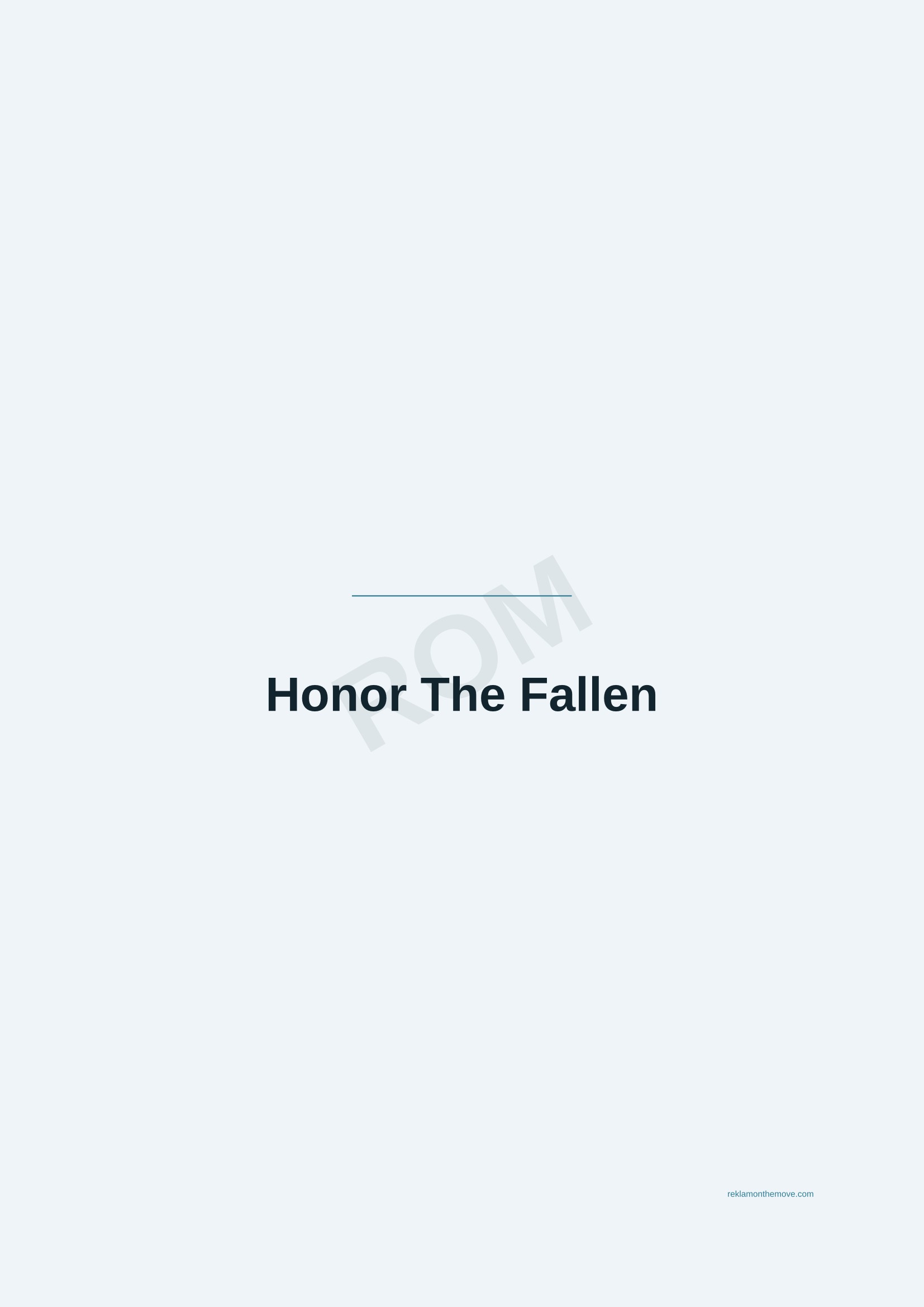 Honor The Fallen · Okyanus — ROM dijital ürün önizlemesi (filigranlı)