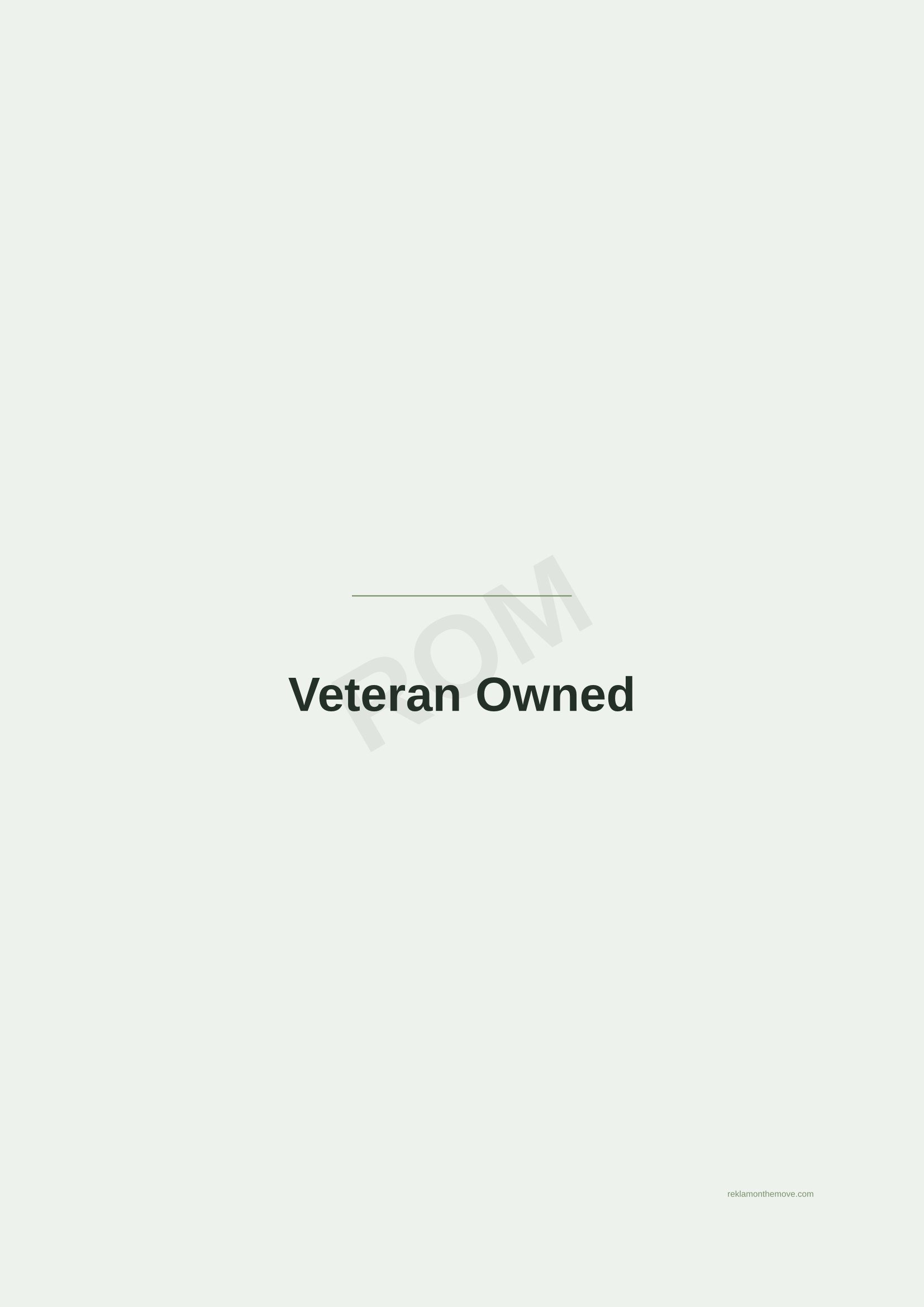 Veteran Owned · Adaçayı — ROM dijital ürün önizlemesi (filigranlı)