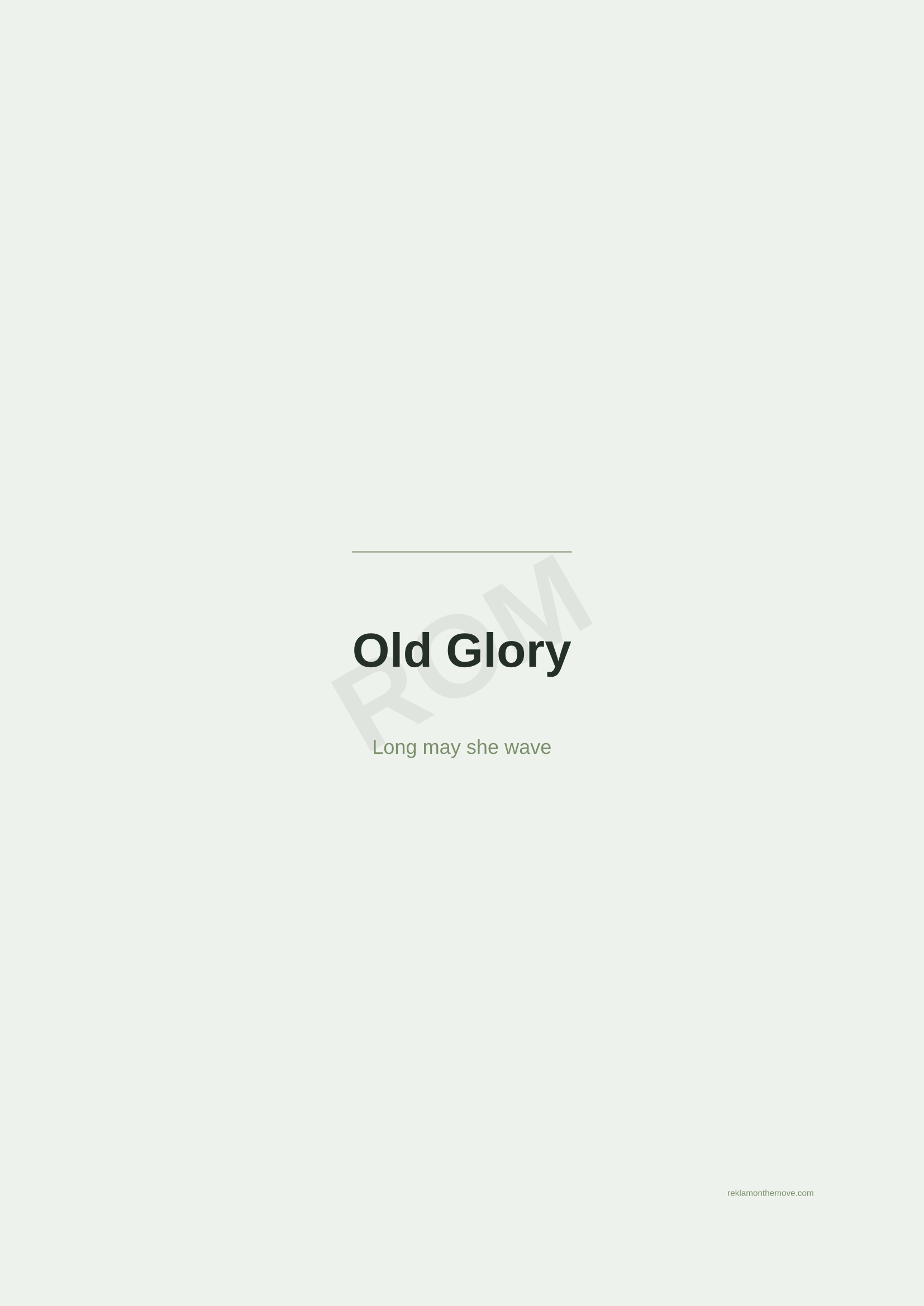 Old Glory · Adaçayı — ROM dijital ürün önizlemesi (filigranlı)