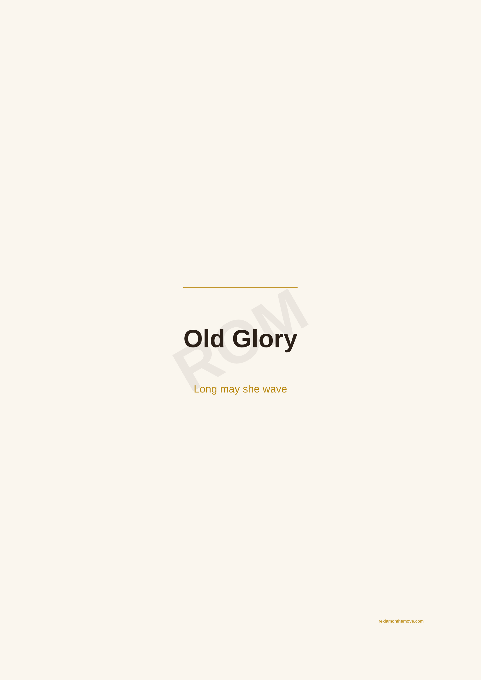 Old Glory · Espresso — ROM dijital ürün önizlemesi (filigranlı)