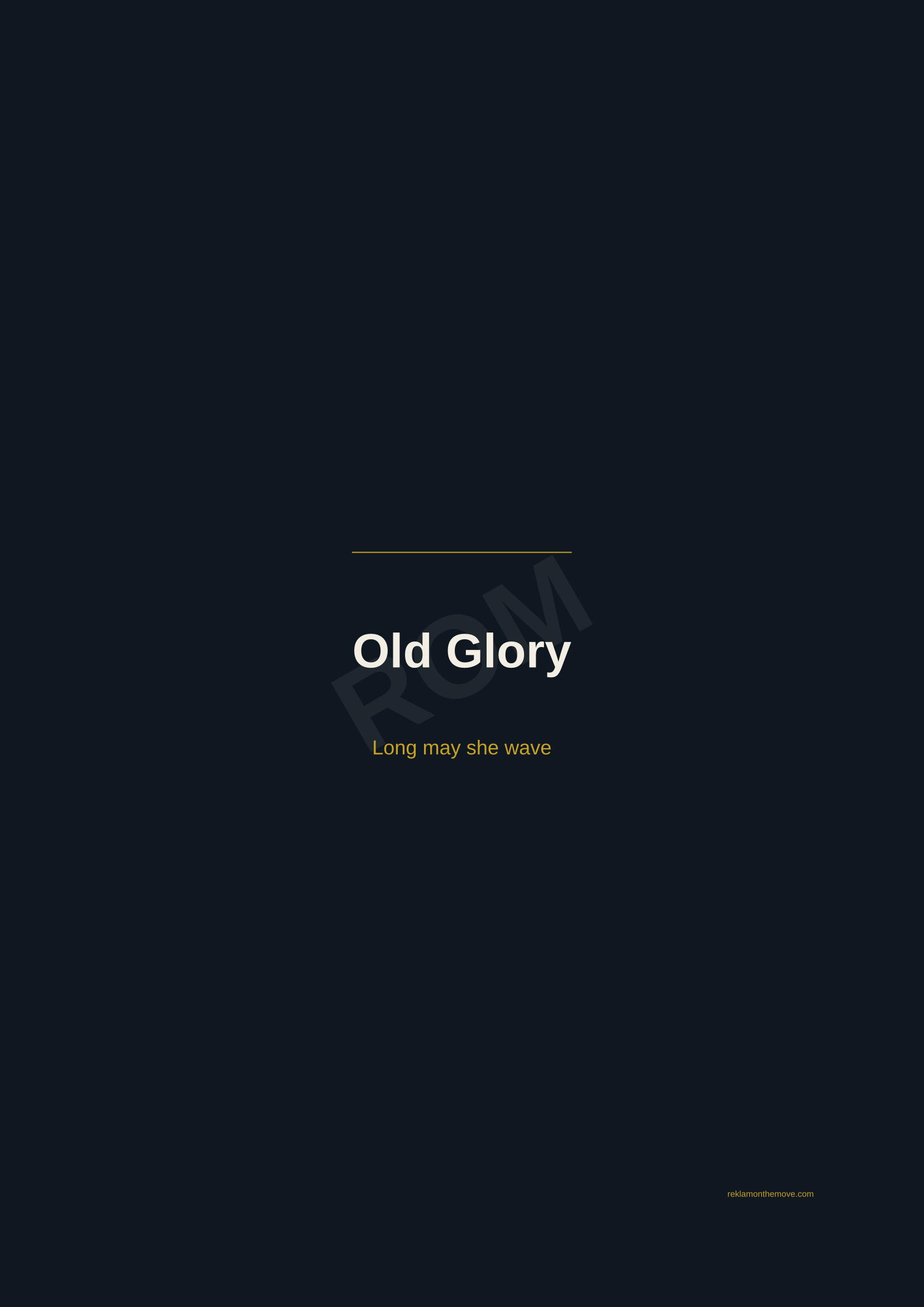 Old Glory · Gece — ROM dijital ürün önizlemesi (filigranlı)