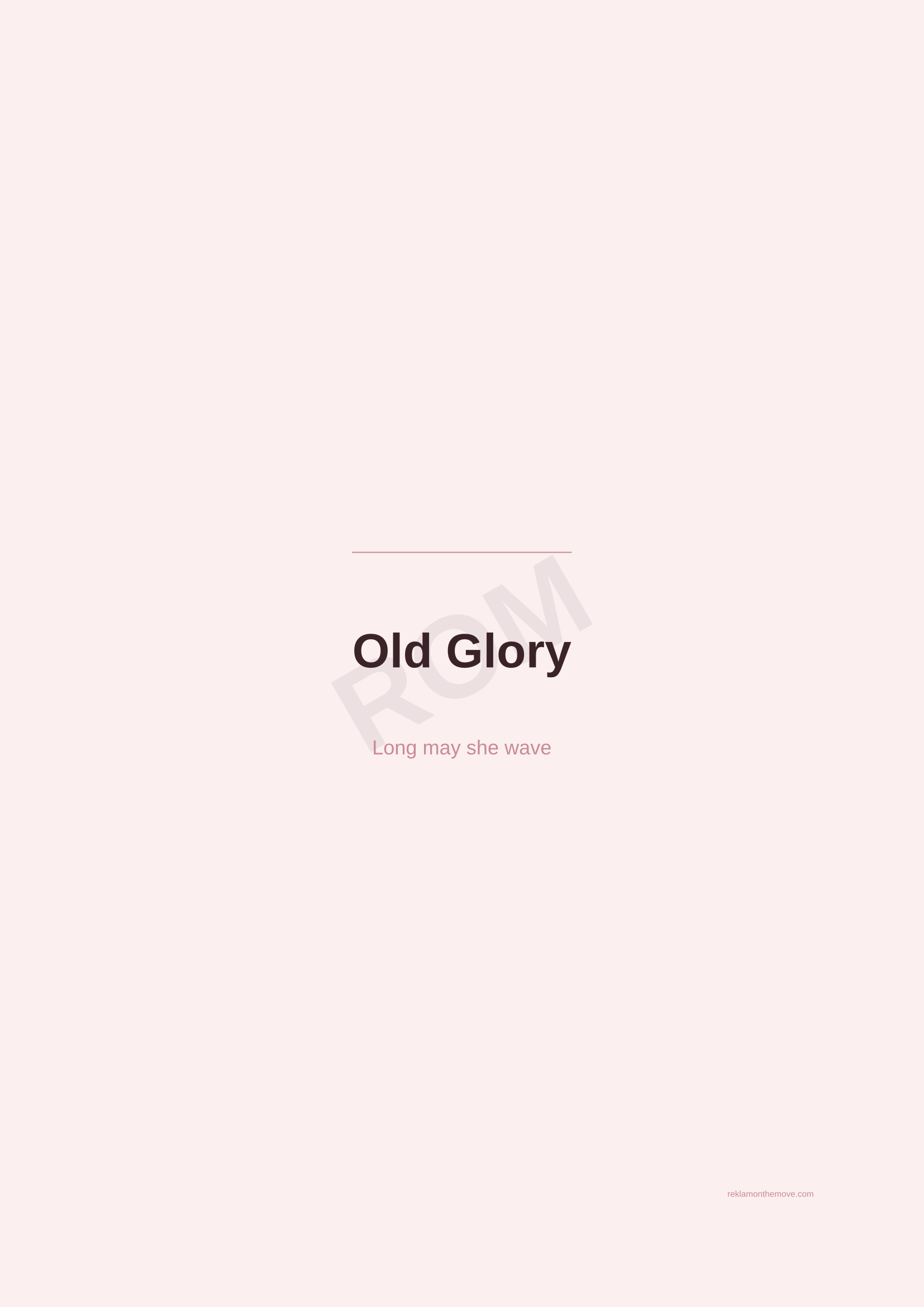 Old Glory · Gül — ROM dijital ürün önizlemesi (filigranlı)