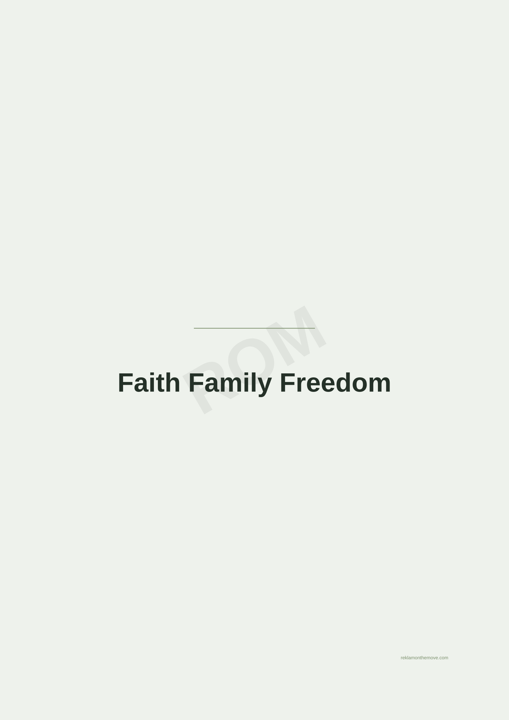 Faith Family Freedom · Adaçayı — ROM dijital ürün önizlemesi (filigranlı)
