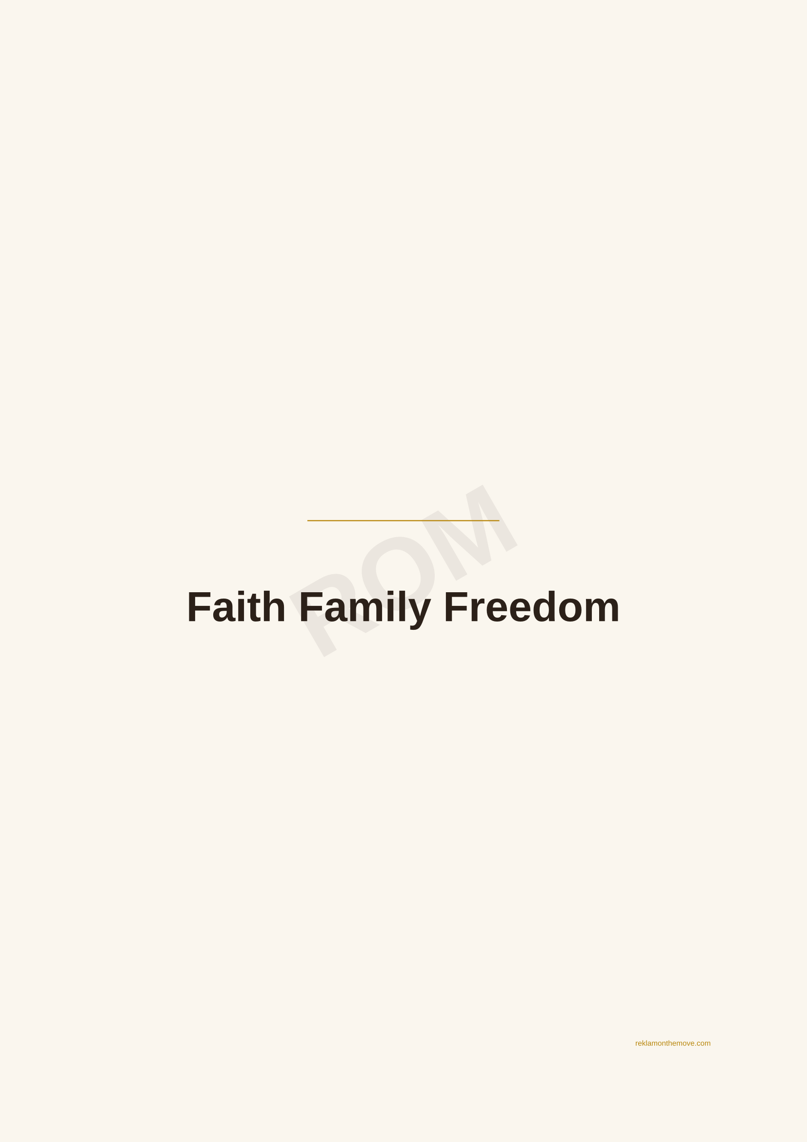 Faith Family Freedom · Espresso — ROM dijital ürün önizlemesi (filigranlı)