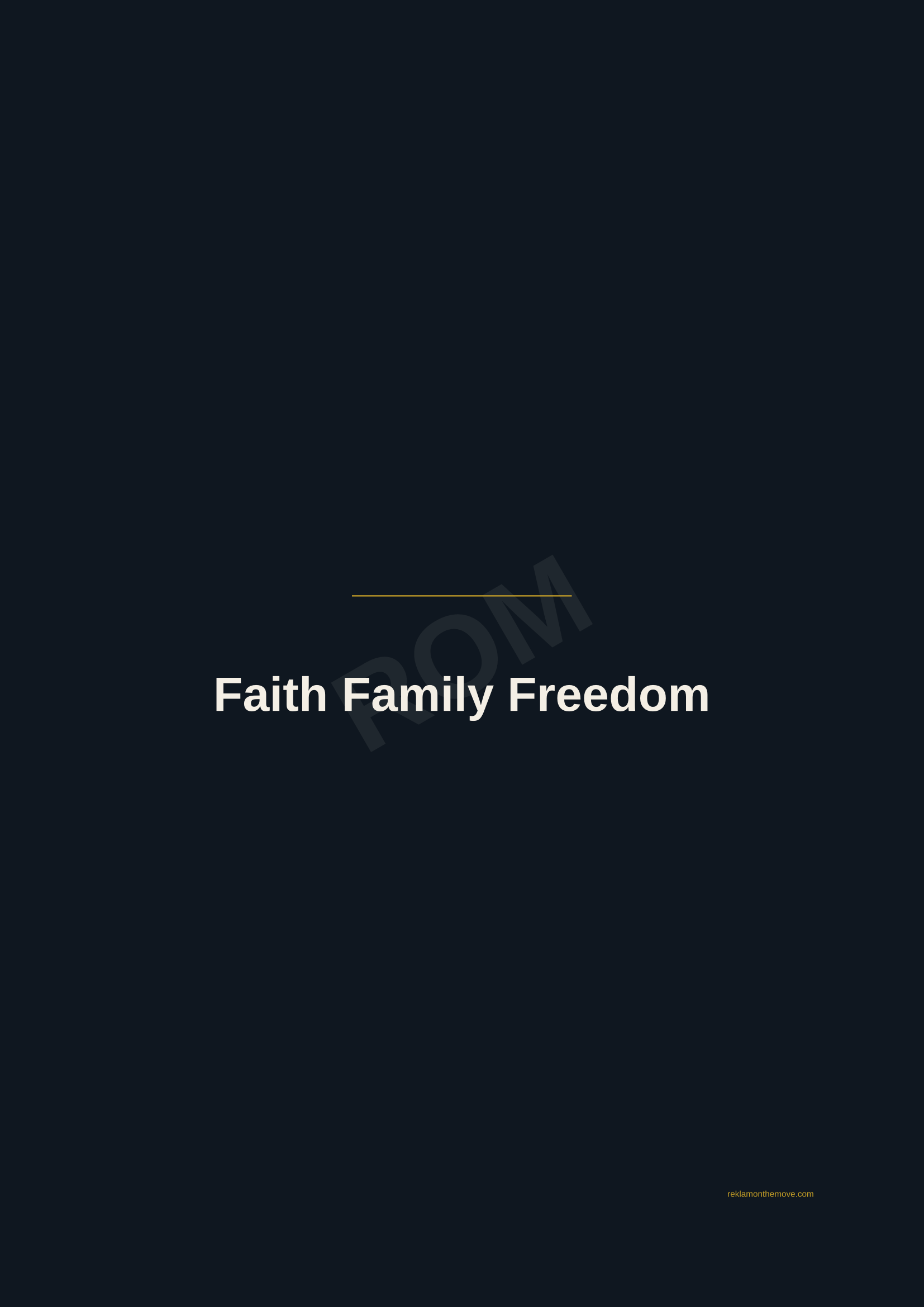 Faith Family Freedom · Gece — ROM dijital ürün önizlemesi (filigranlı)