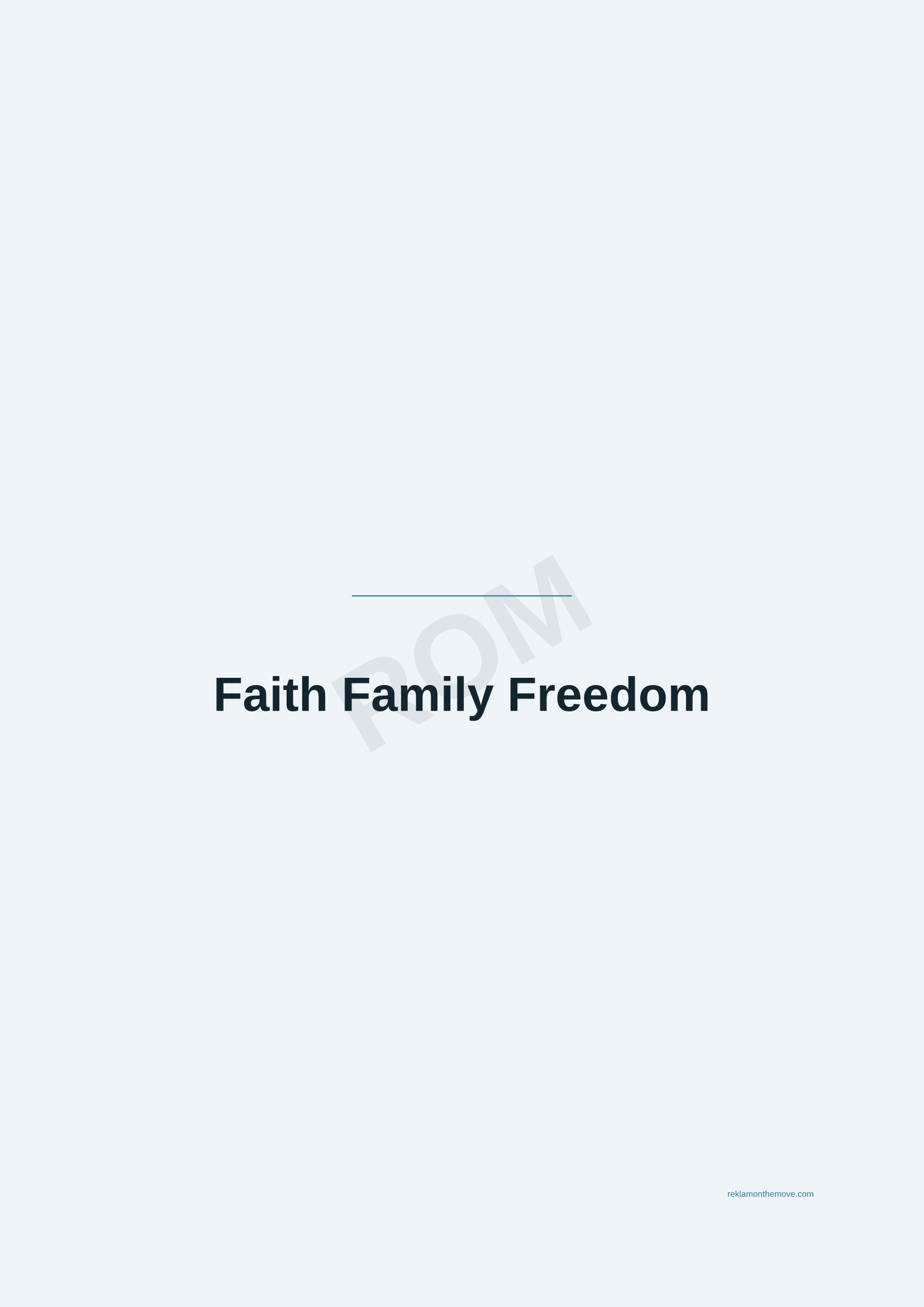 Faith Family Freedom · Okyanus — ROM dijital ürün önizlemesi (filigranlı)