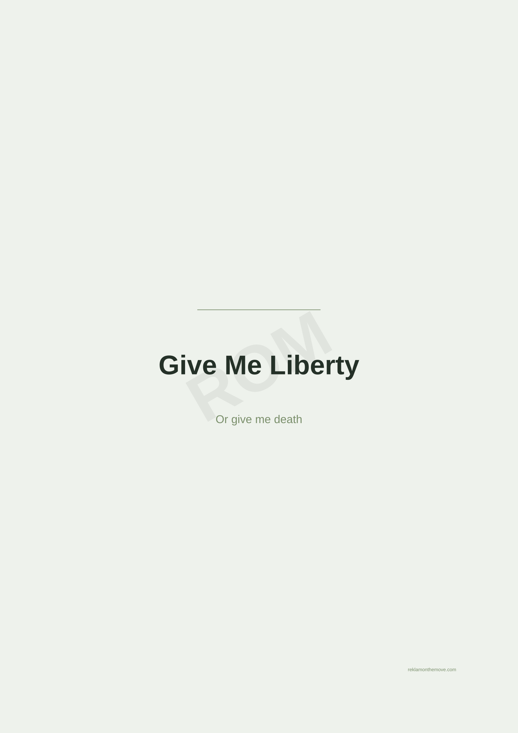 Give Me Liberty · Adaçayı — ROM dijital ürün önizlemesi (filigranlı)