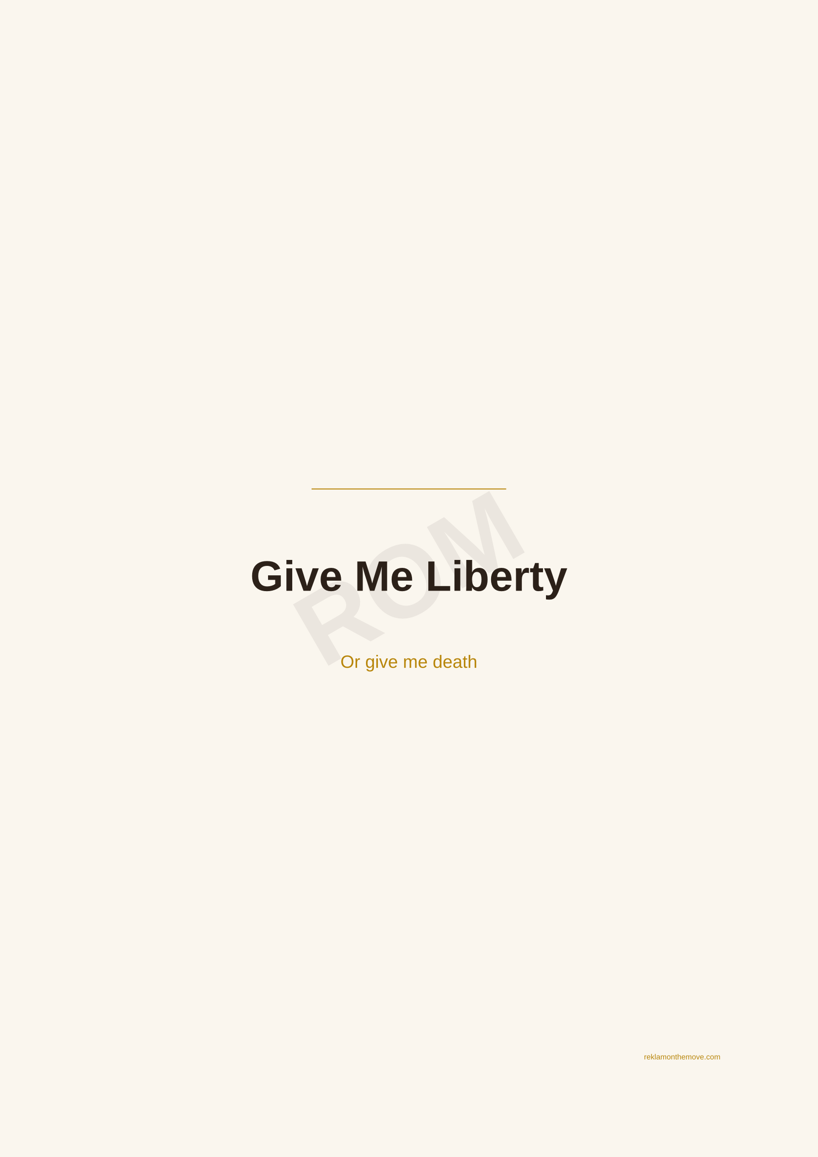 Give Me Liberty · Espresso — ROM dijital ürün önizlemesi (filigranlı)