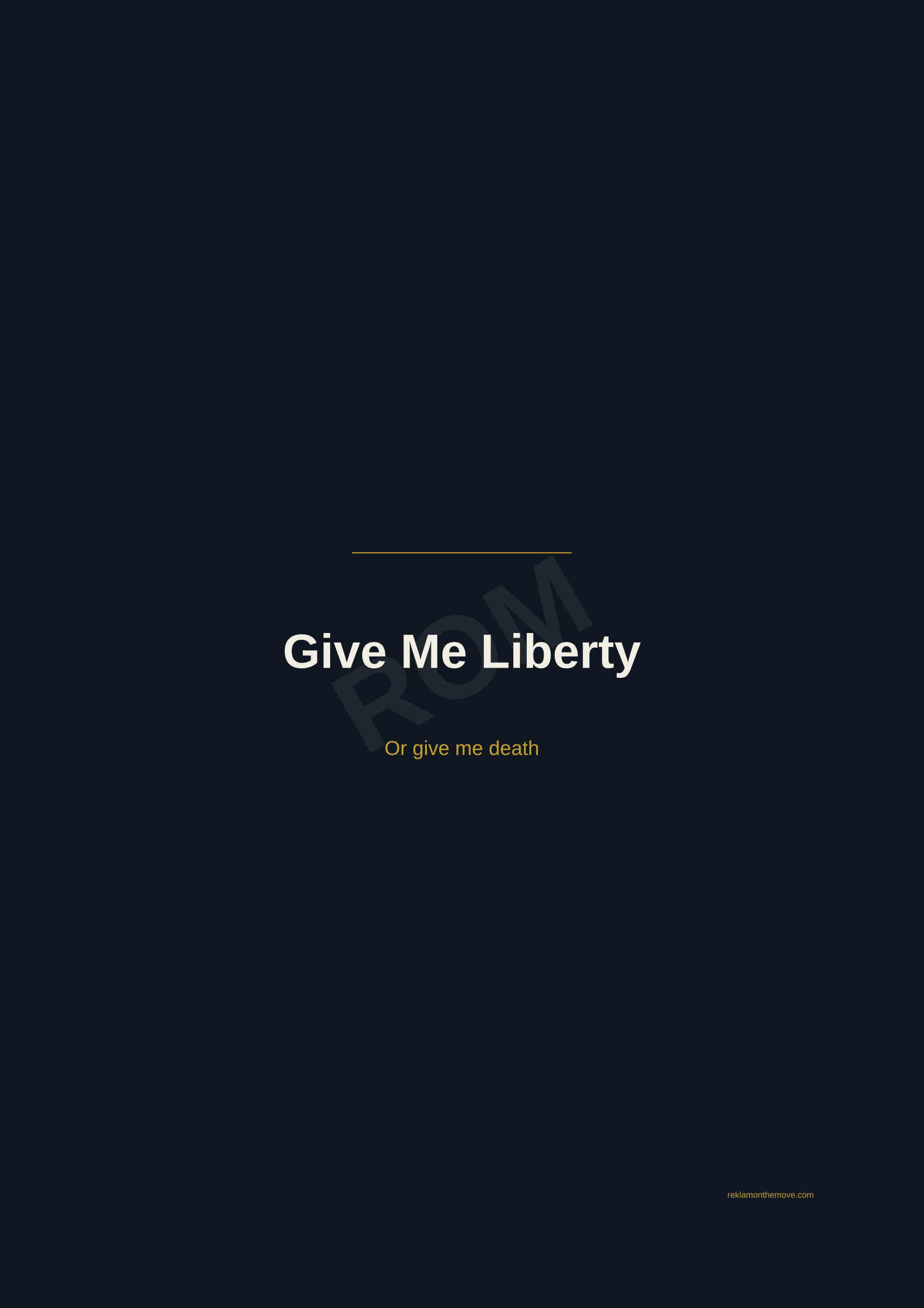 Give Me Liberty · Gece — ROM dijital ürün önizlemesi (filigranlı)