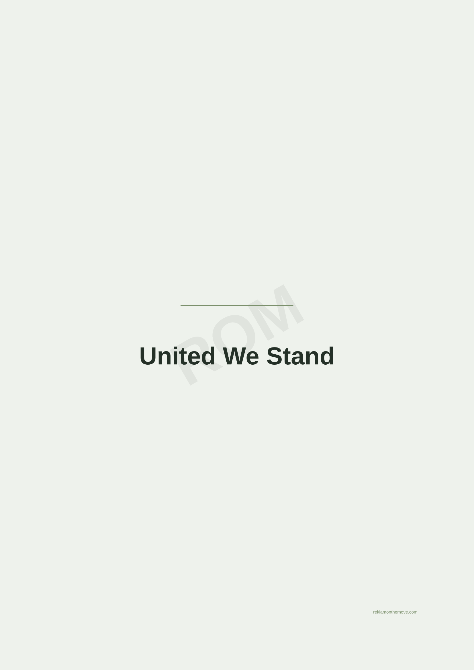 United We Stand · Adaçayı — ROM dijital ürün önizlemesi (filigranlı)