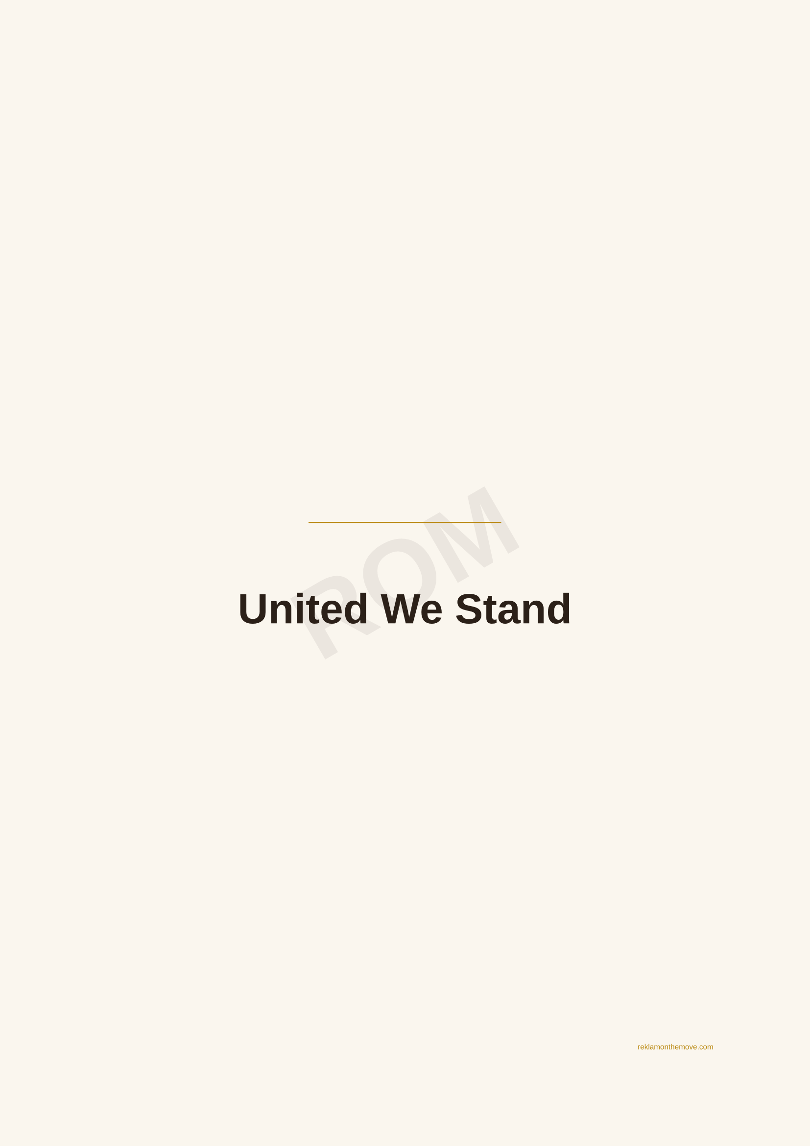 United We Stand · Espresso — ROM dijital ürün önizlemesi (filigranlı)