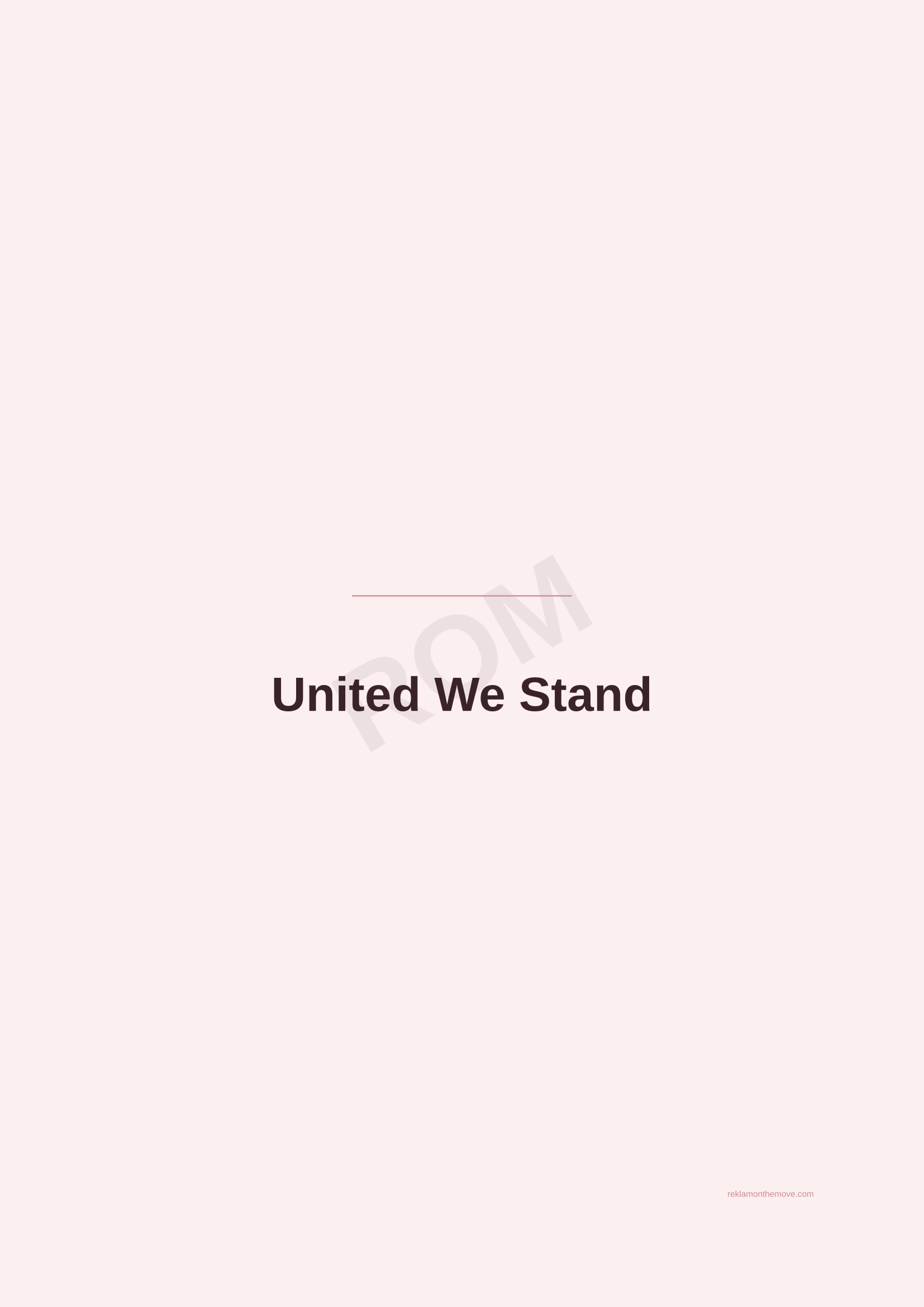 United We Stand · Gül — ROM dijital ürün önizlemesi (filigranlı)