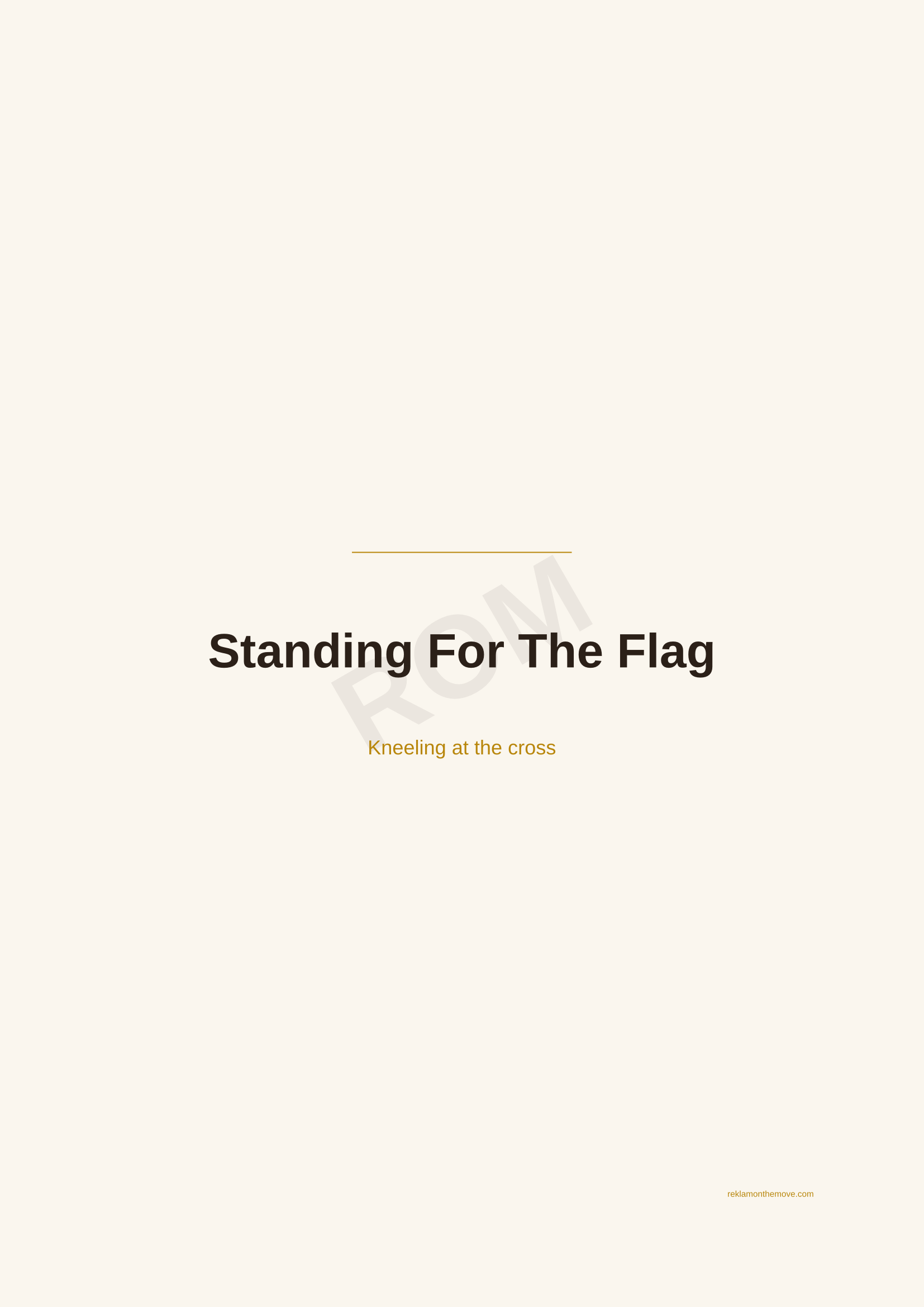 Standing For The Flag · Espresso — ROM dijital ürün önizlemesi (filigranlı)