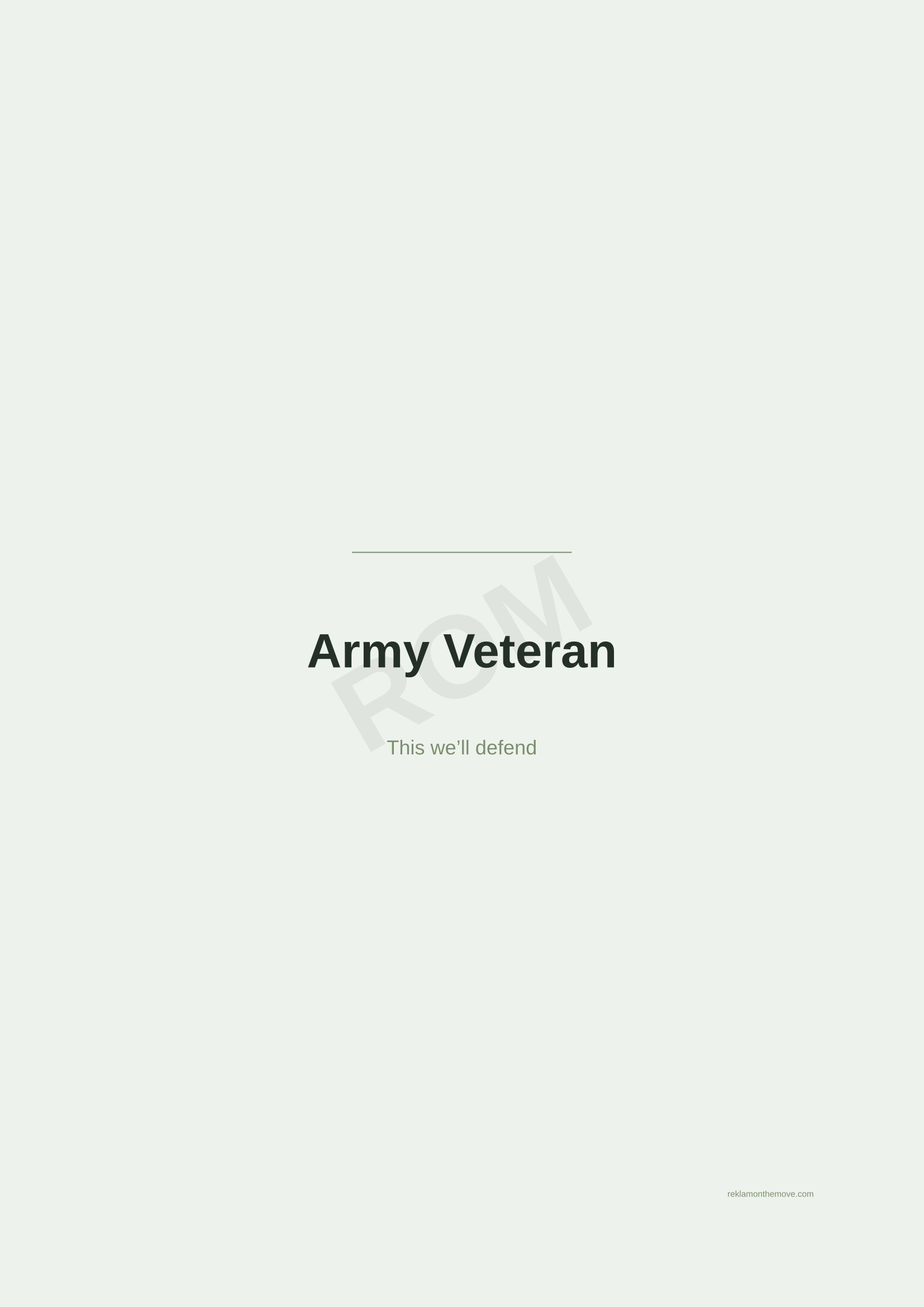 Army Veteran · Adaçayı — ROM dijital ürün önizlemesi (filigranlı)