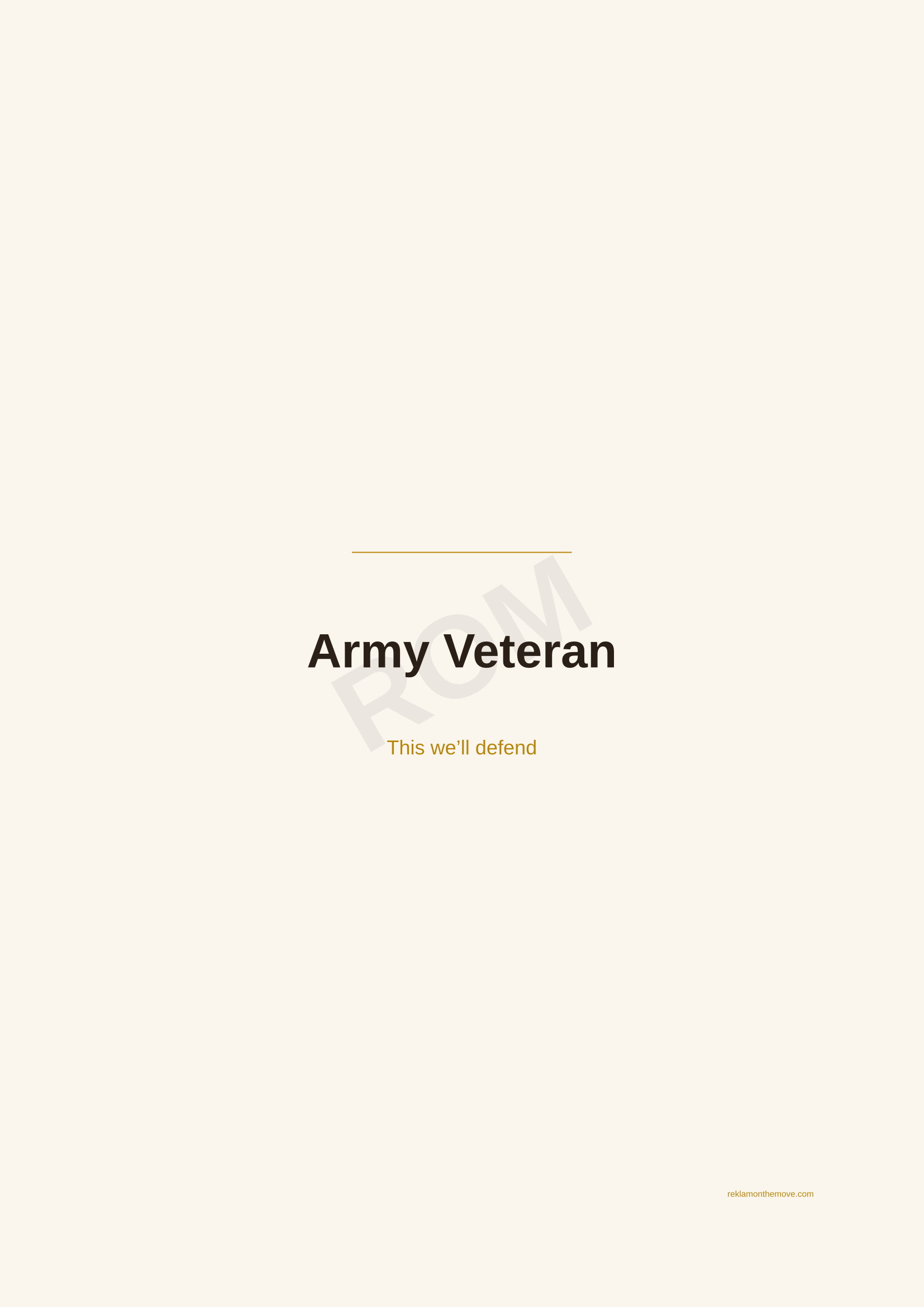 Army Veteran · Espresso — ROM dijital ürün önizlemesi (filigranlı)