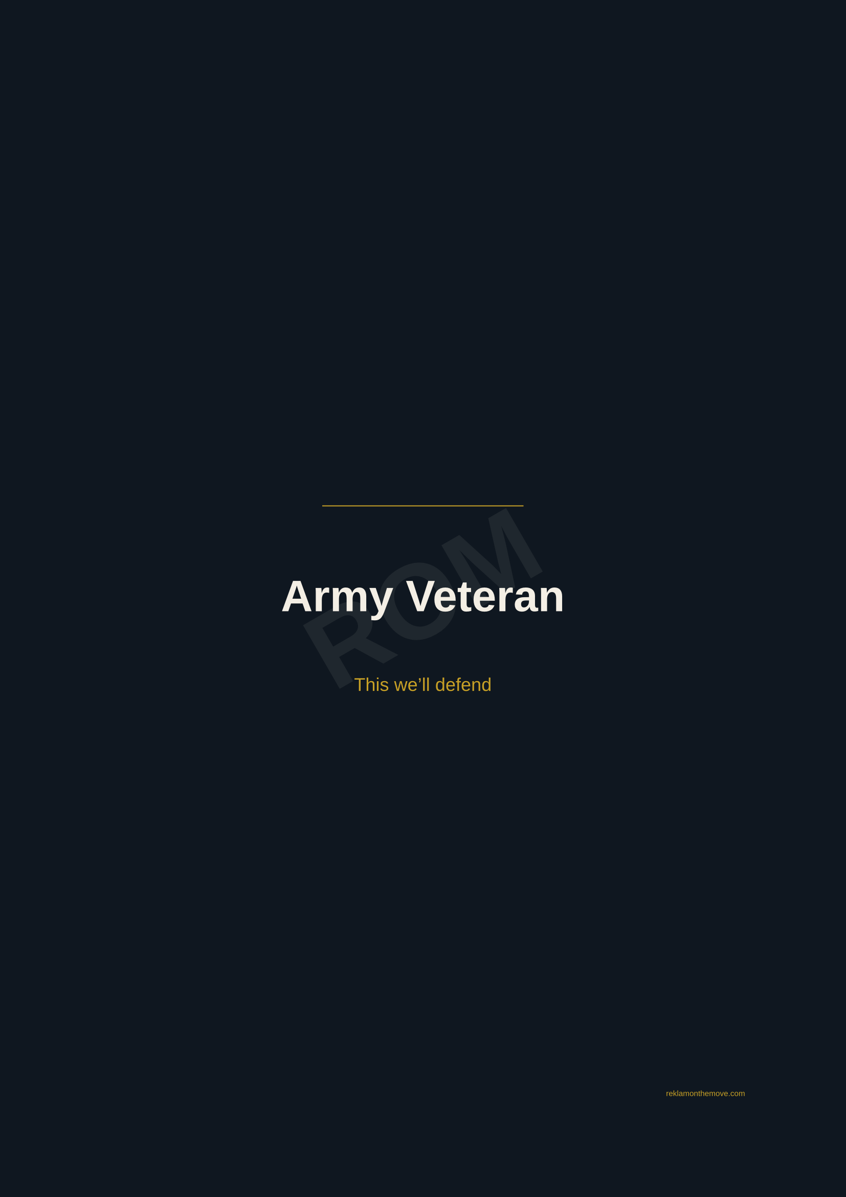 Army Veteran · Gece — ROM dijital ürün önizlemesi (filigranlı)