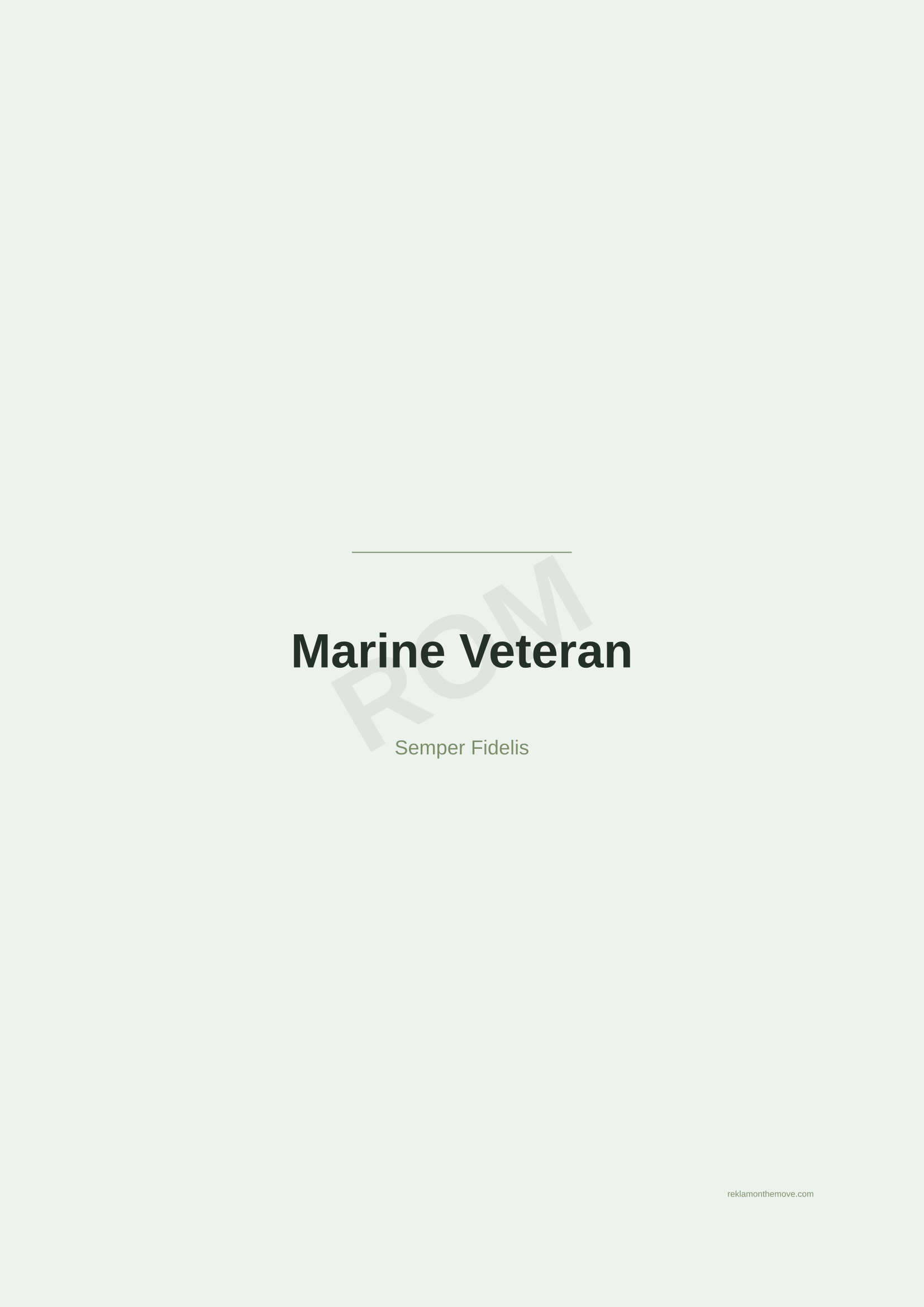 Marine Veteran · Adaçayı — ROM dijital ürün önizlemesi (filigranlı)