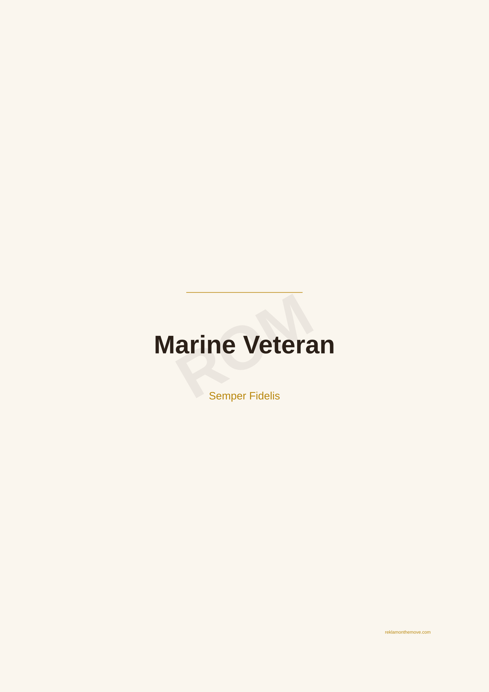 Marine Veteran · Espresso — ROM dijital ürün önizlemesi (filigranlı)