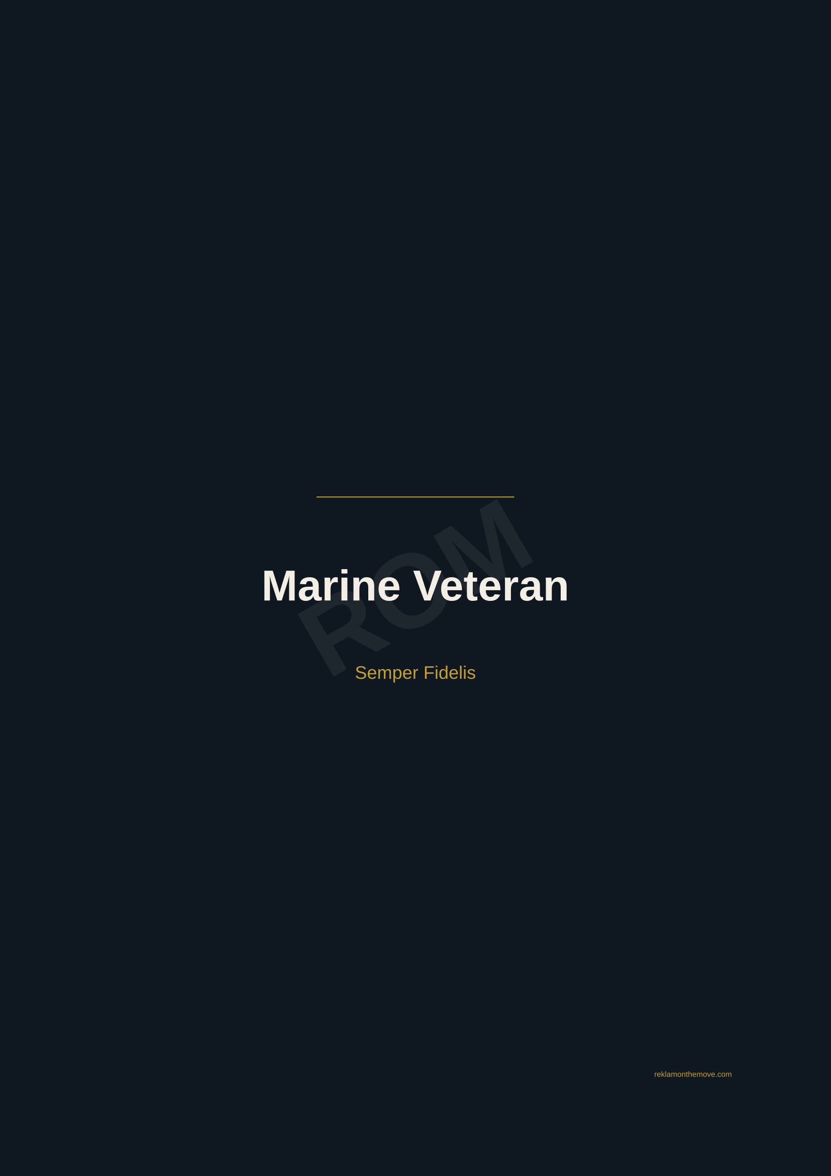 Marine Veteran · Gece — ROM dijital ürün önizlemesi (filigranlı)