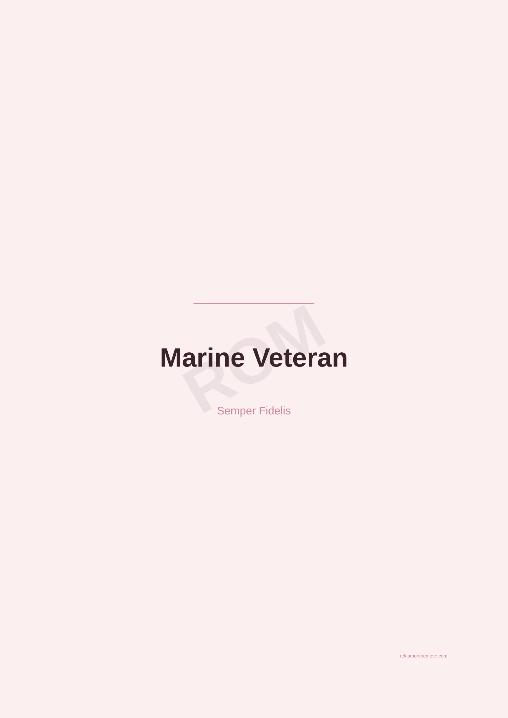 Marine Veteran · Gül — ROM dijital ürün önizlemesi (filigranlı)