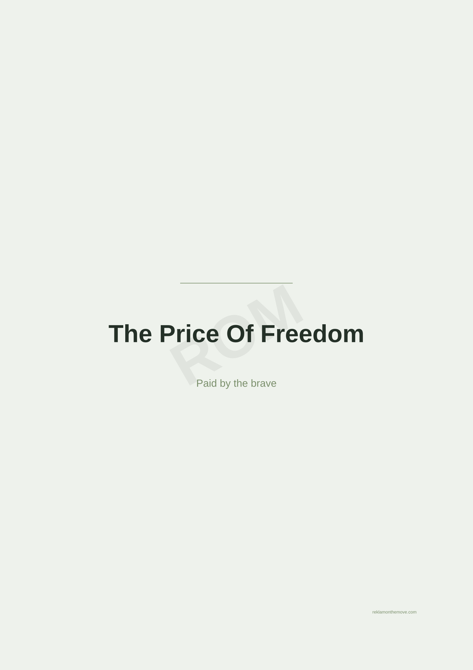 The Price Of Freedom · Adaçayı — ROM dijital ürün önizlemesi (filigranlı)