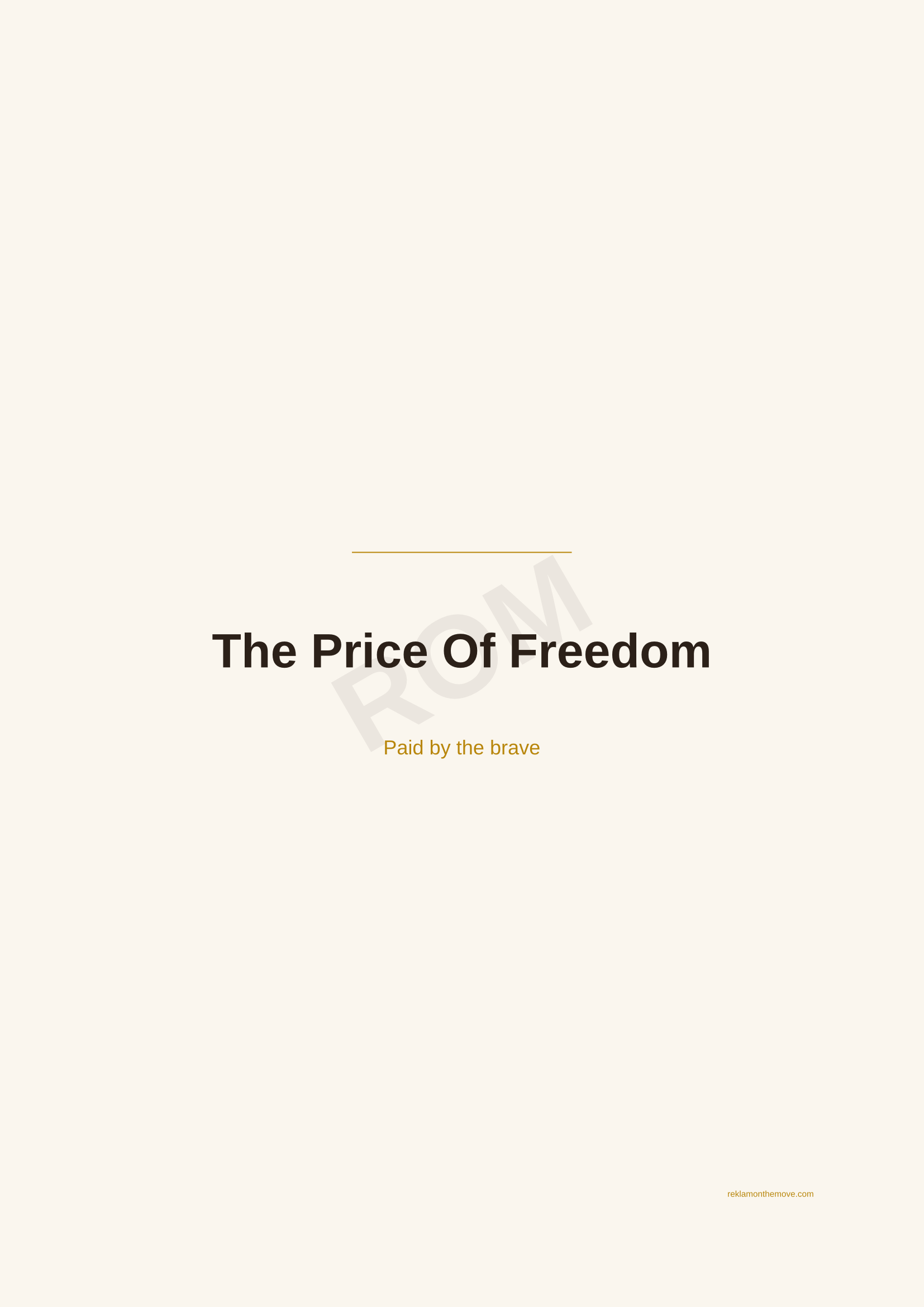 The Price Of Freedom · Espresso — ROM dijital ürün önizlemesi (filigranlı)