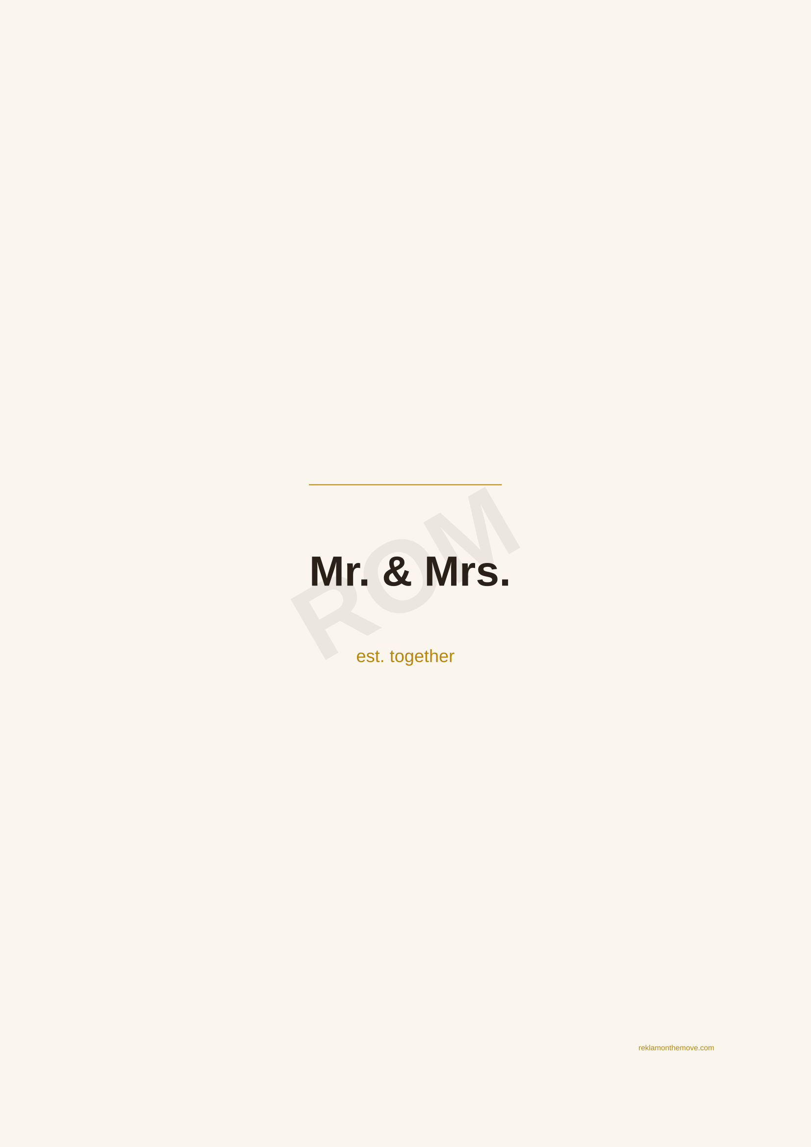 Mr. & Mrs. · Espresso — ROM dijital ürün önizlemesi (filigranlı)