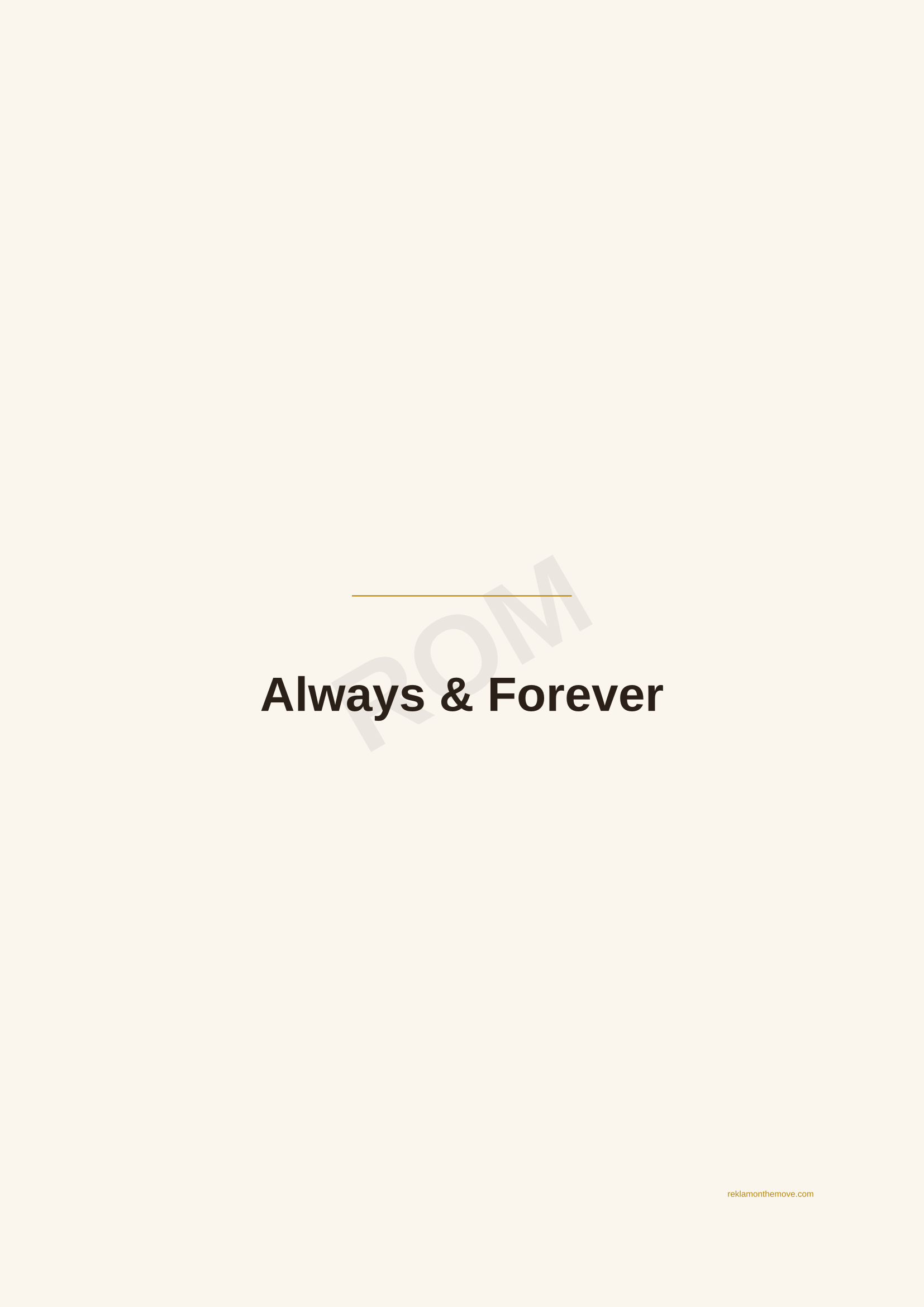 Always & Forever · Espresso — ROM dijital ürün önizlemesi (filigranlı)