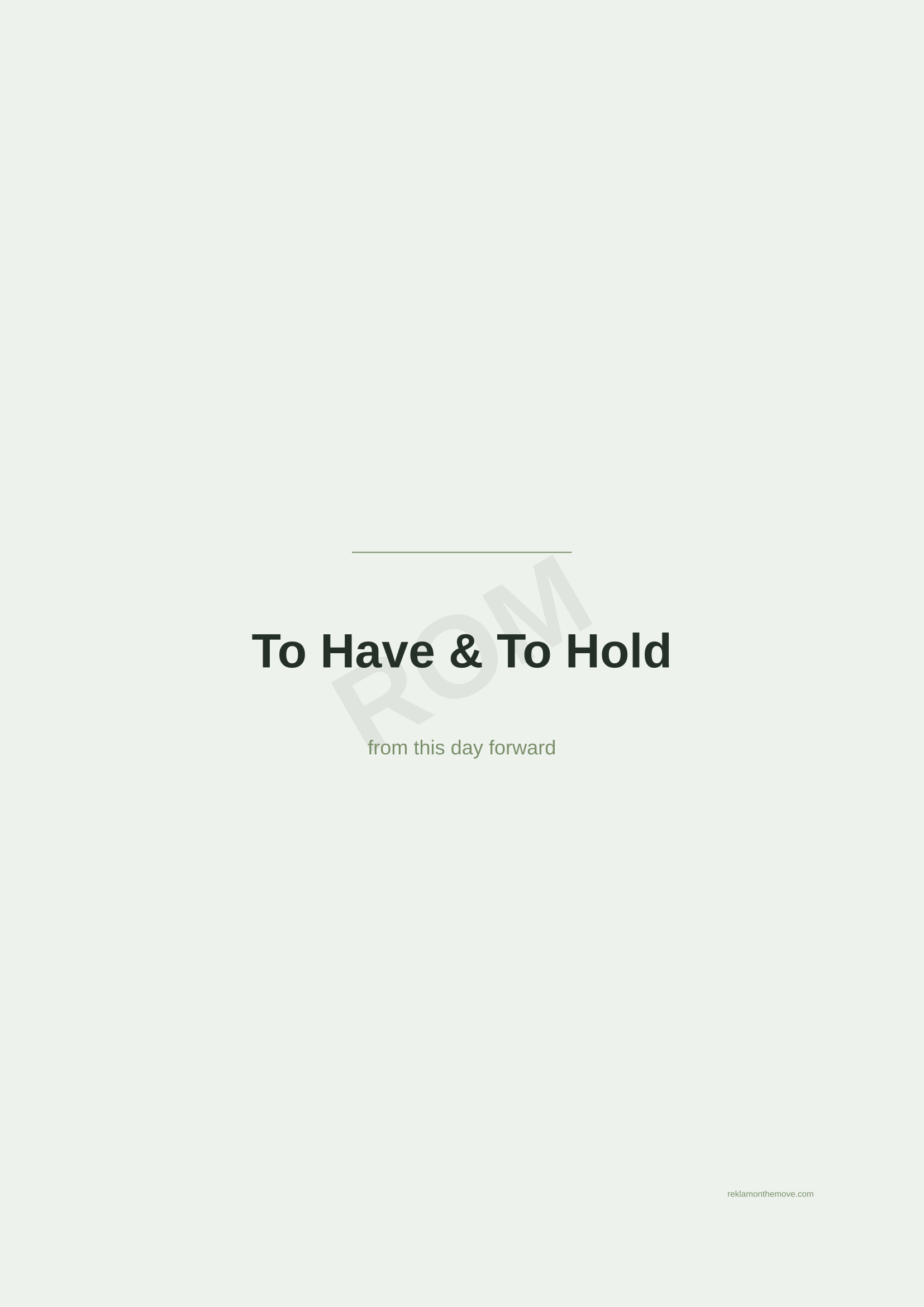 To Have & To Hold · Adaçayı — ROM dijital ürün önizlemesi (filigranlı)