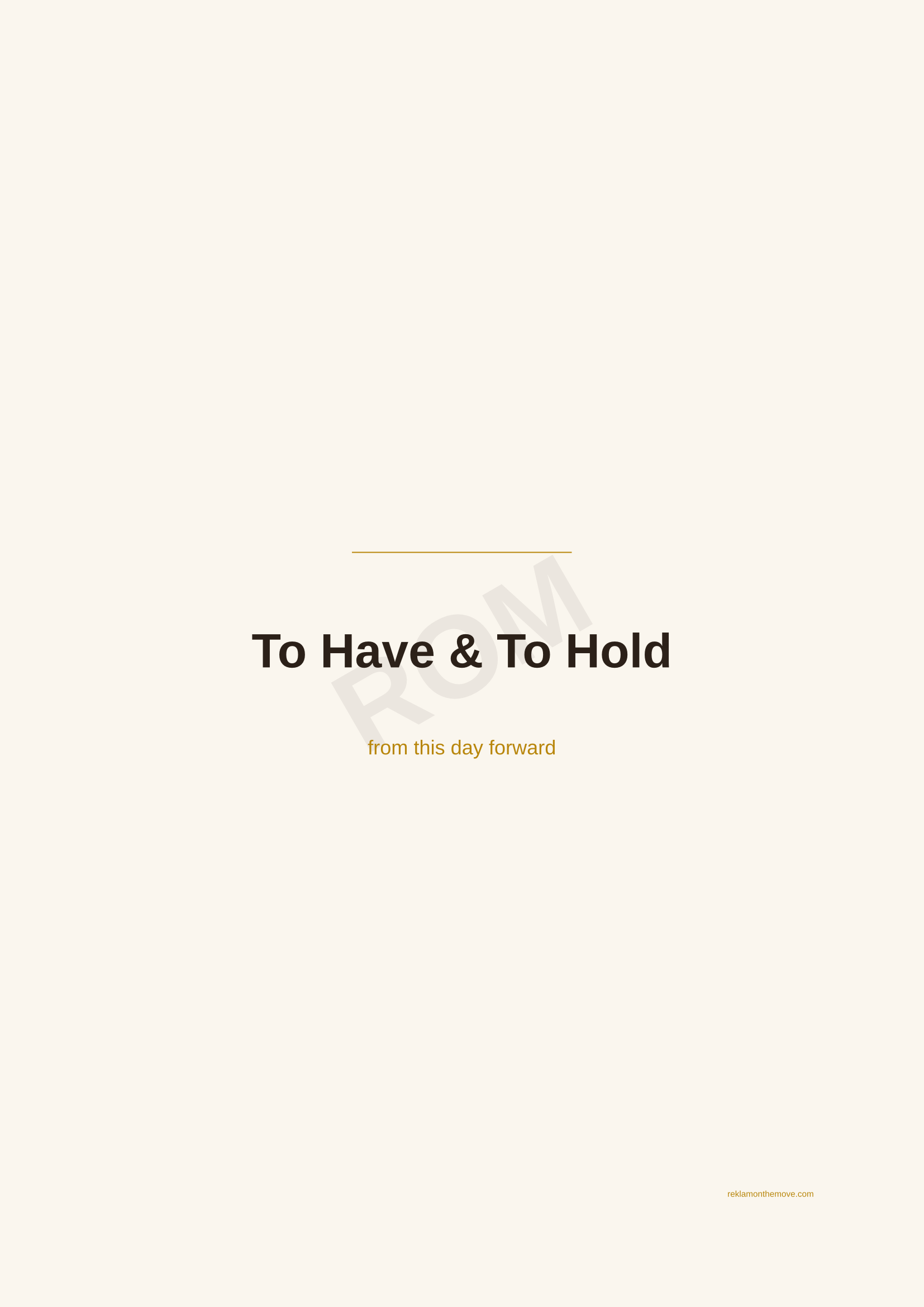 To Have & To Hold · Espresso — ROM dijital ürün önizlemesi (filigranlı)