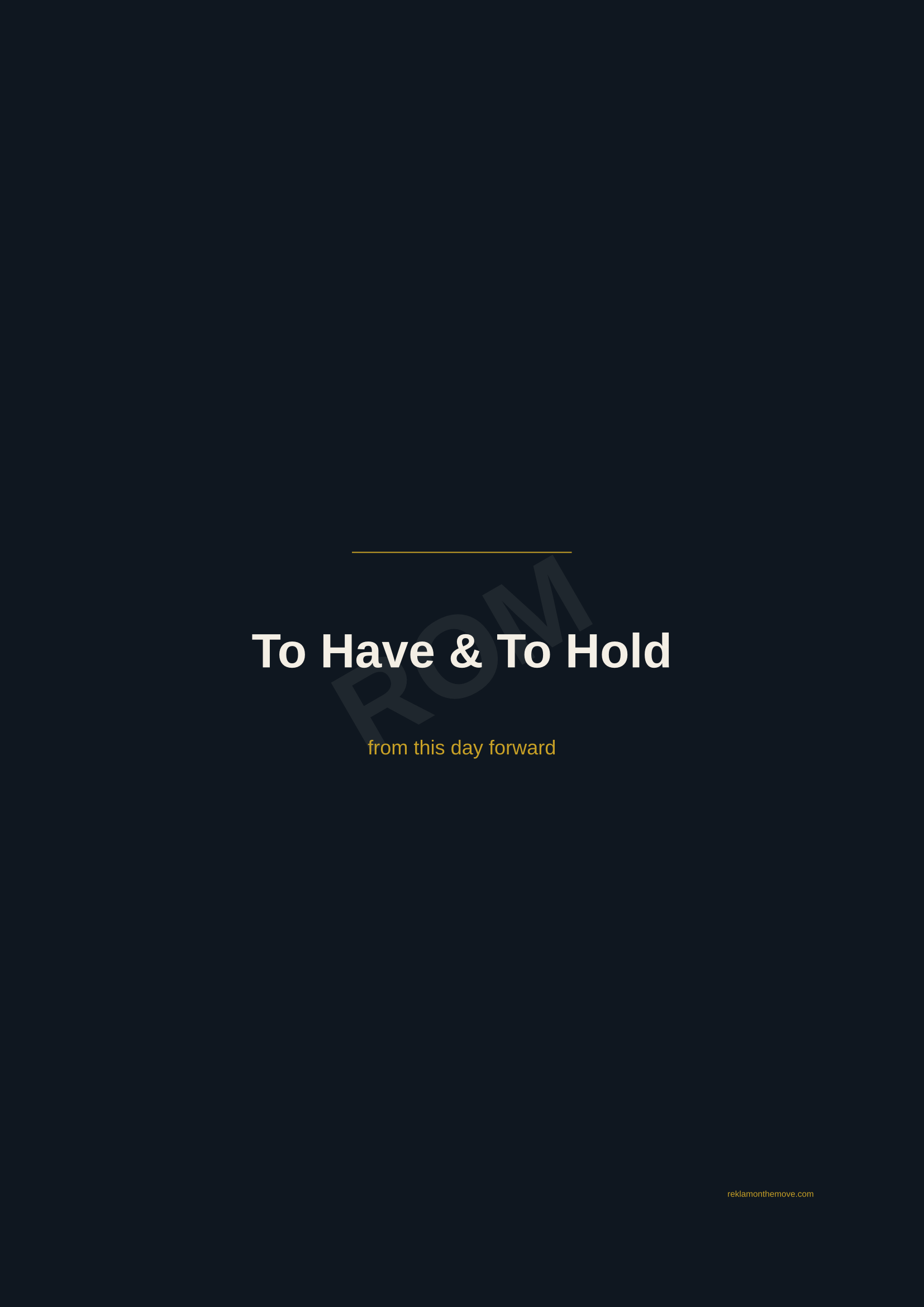 To Have & To Hold · Gece — ROM dijital ürün önizlemesi (filigranlı)