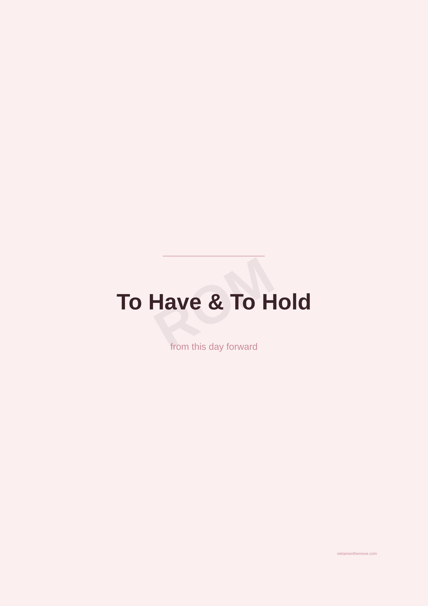 To Have & To Hold · Gül — ROM dijital ürün önizlemesi (filigranlı)