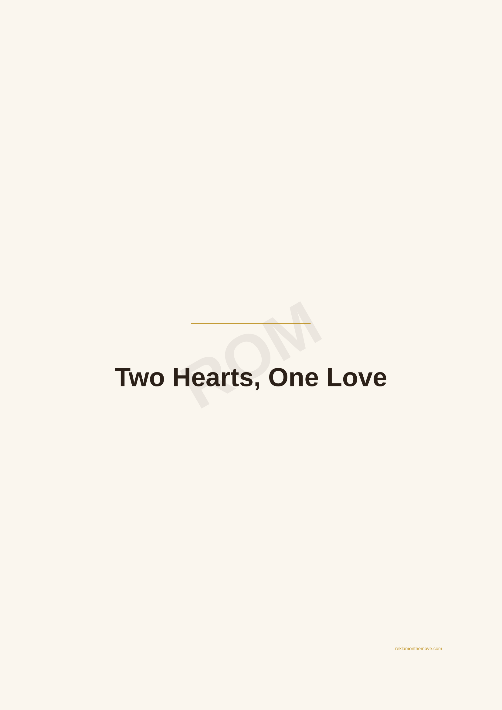 Two Hearts, One Love · Espresso — ROM dijital ürün önizlemesi (filigranlı)