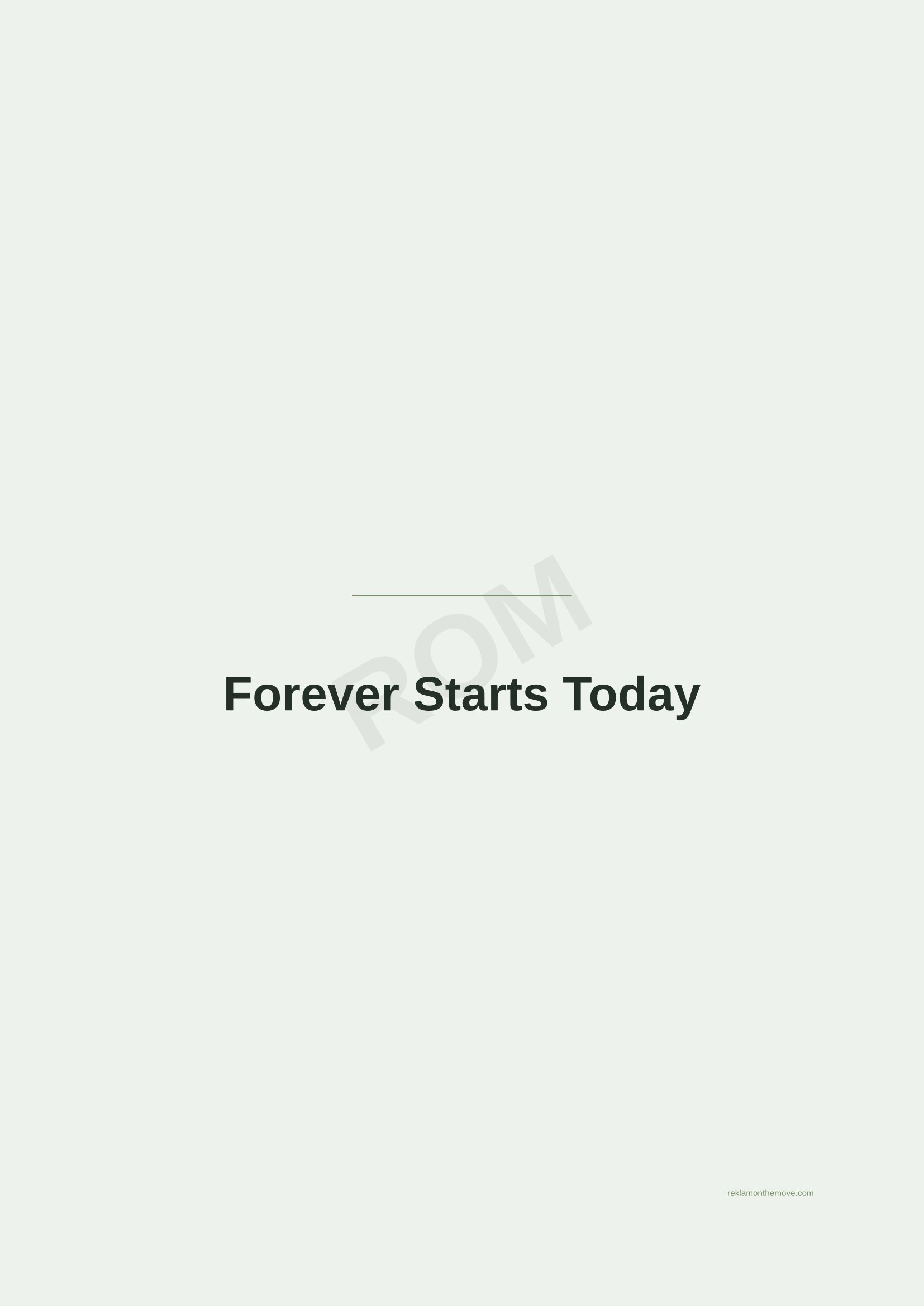Forever Starts Today · Adaçayı — ROM dijital ürün önizlemesi (filigranlı)
