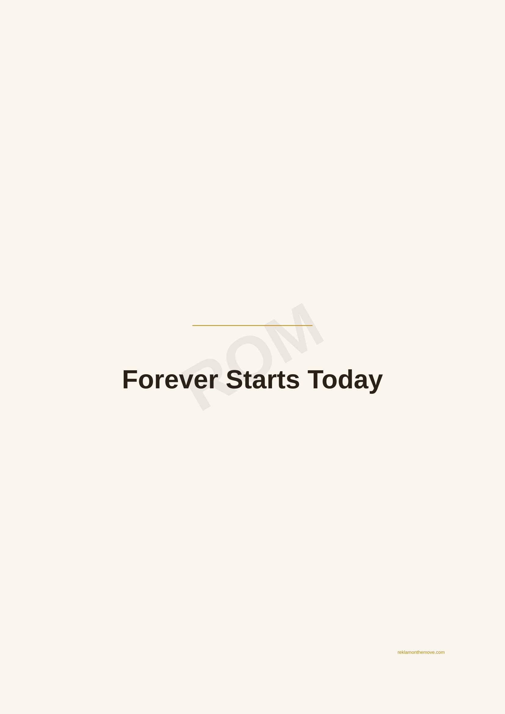 Forever Starts Today · Espresso — ROM dijital ürün önizlemesi (filigranlı)