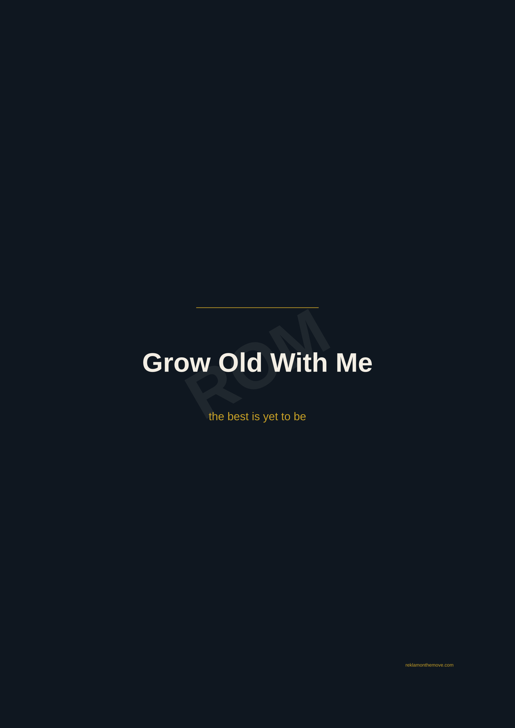 Grow Old With Me · Gece — ROM dijital ürün önizlemesi (filigranlı)