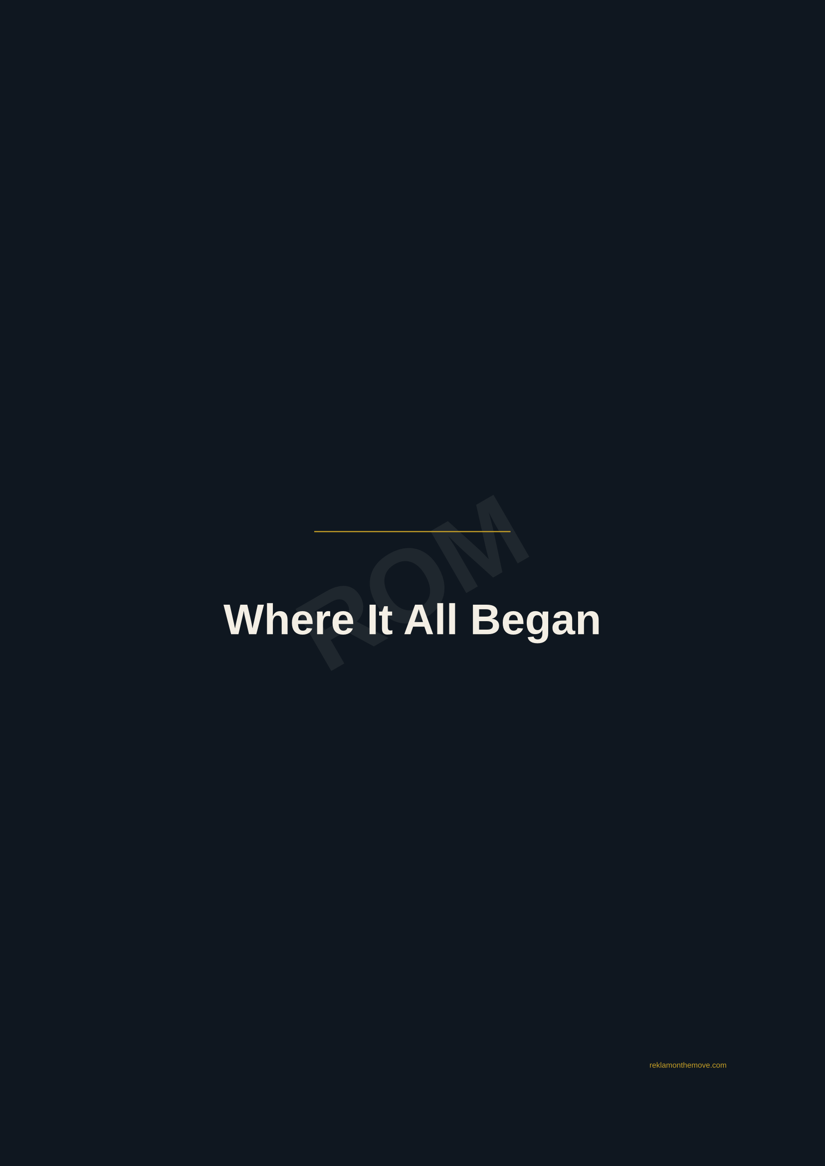 Where It All Began · Gece — ROM dijital ürün önizlemesi (filigranlı)