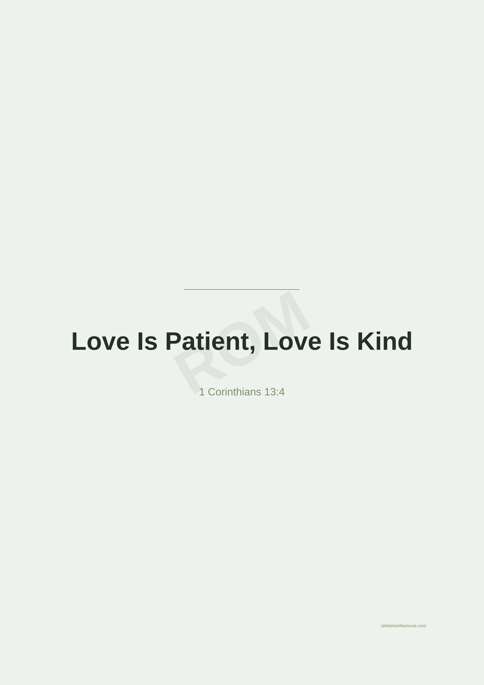 Love Is Patient, Love Is Kind · Adaçayı — ROM dijital ürün önizlemesi (filigranlı)