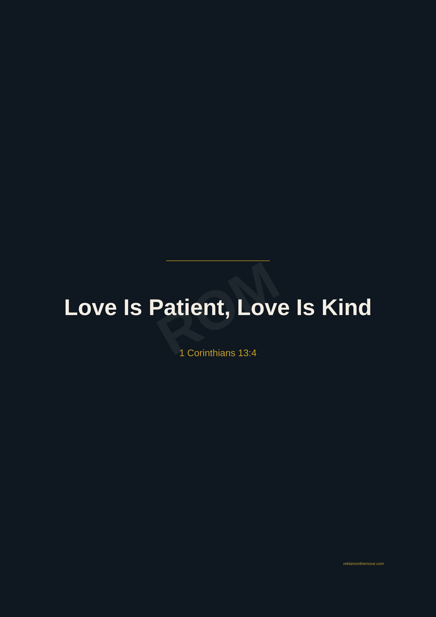 Love Is Patient, Love Is Kind · Gece — ROM dijital ürün önizlemesi (filigranlı)